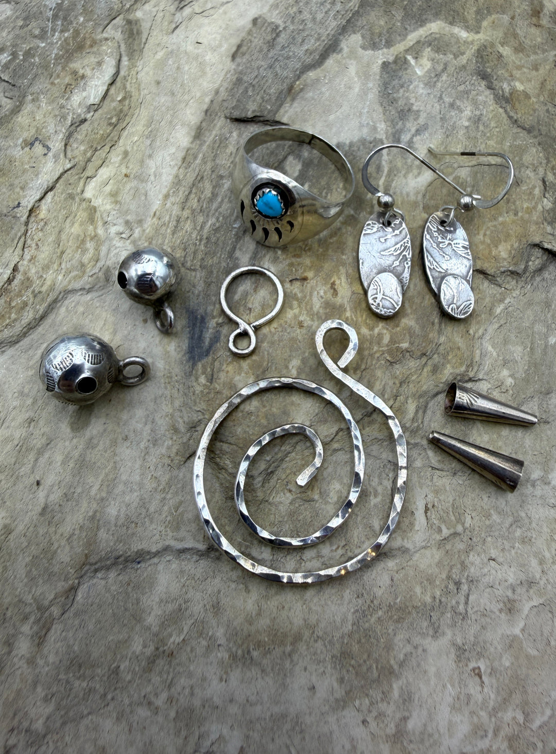 Sterling Silver Scrap LOT with usable components Scrap