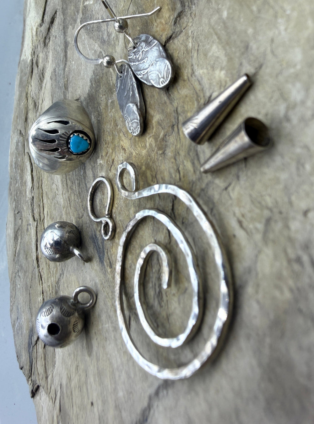 Sterling Silver Scrap LOT with usable components Scrap