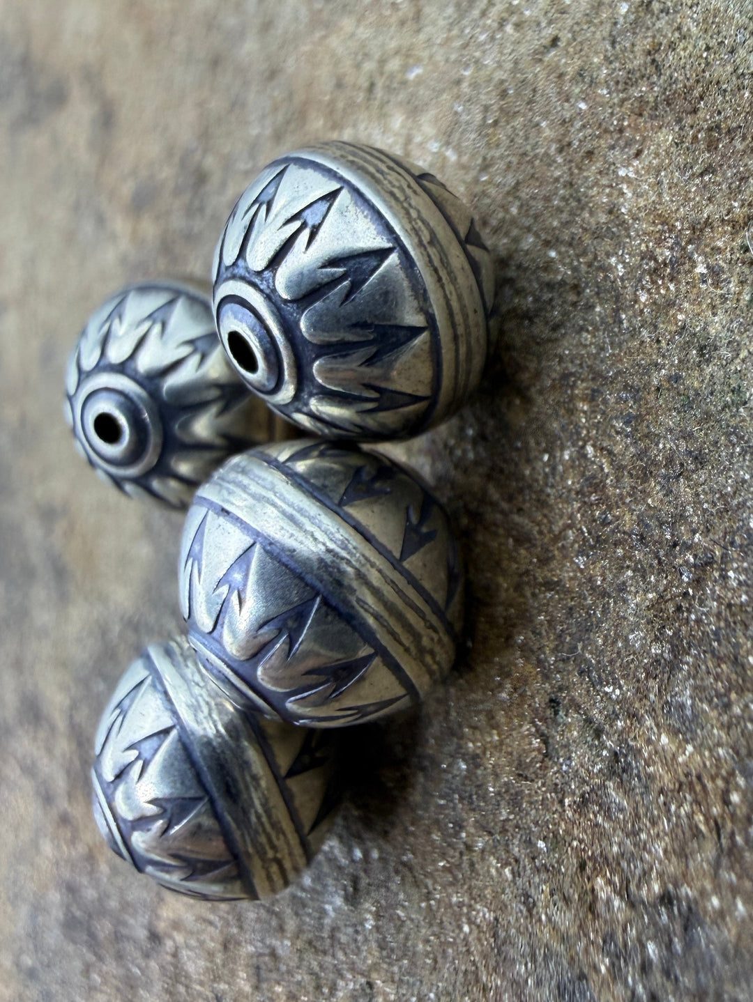 Sterling Silver Handmade Oxidized beads Arrow Design 10mm