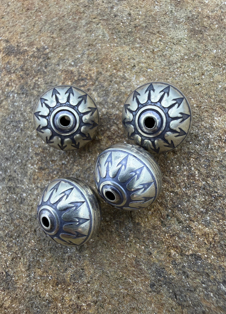 Sterling Silver Handmade Oxidized beads Arrow Design 10mm