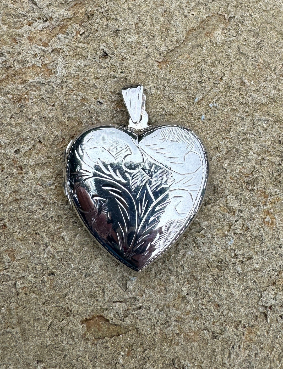 Sterling Silver Heart Locket Pendant - Jewelry Findings