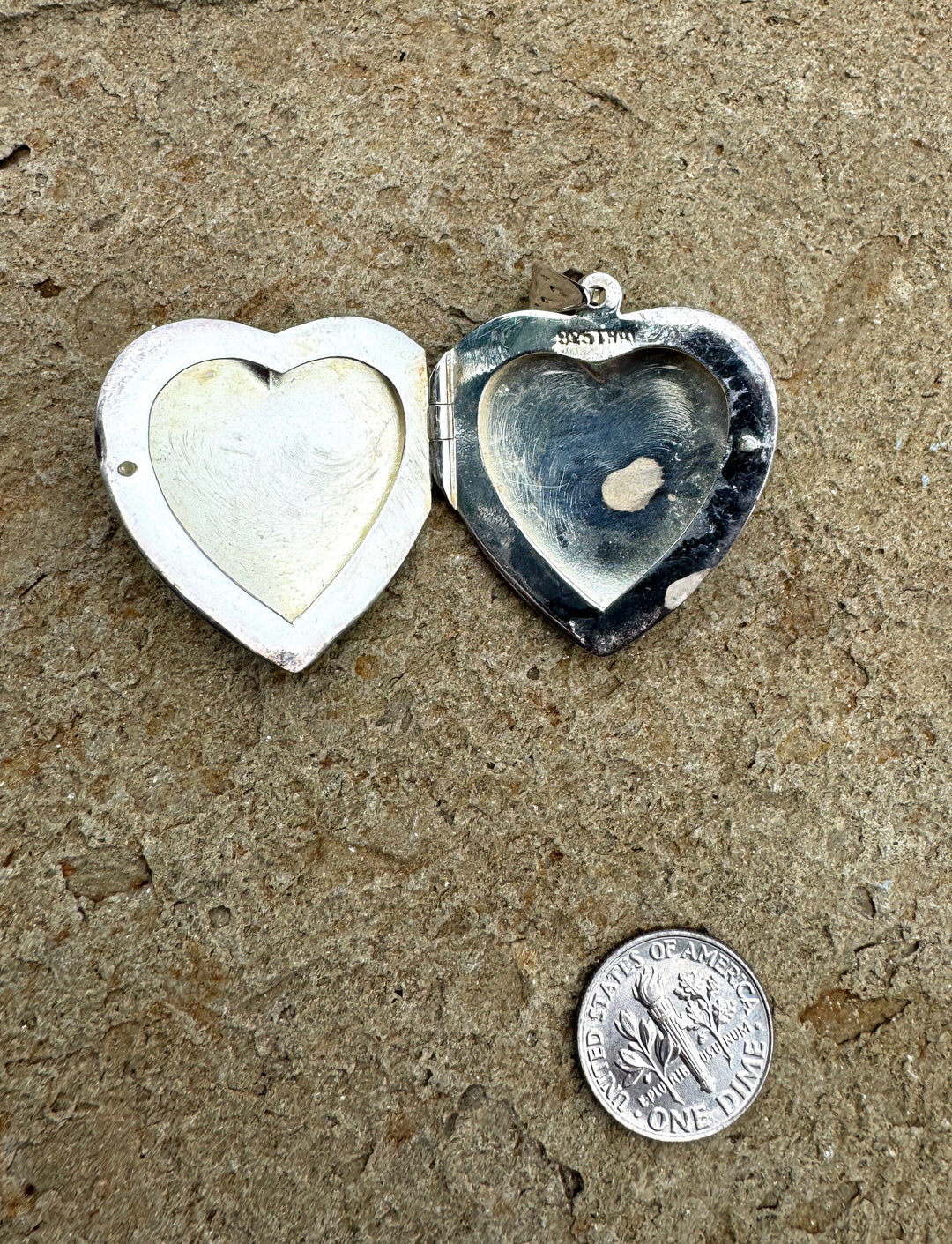 Sterling Silver Heart Locket Pendant - Jewelry Findings