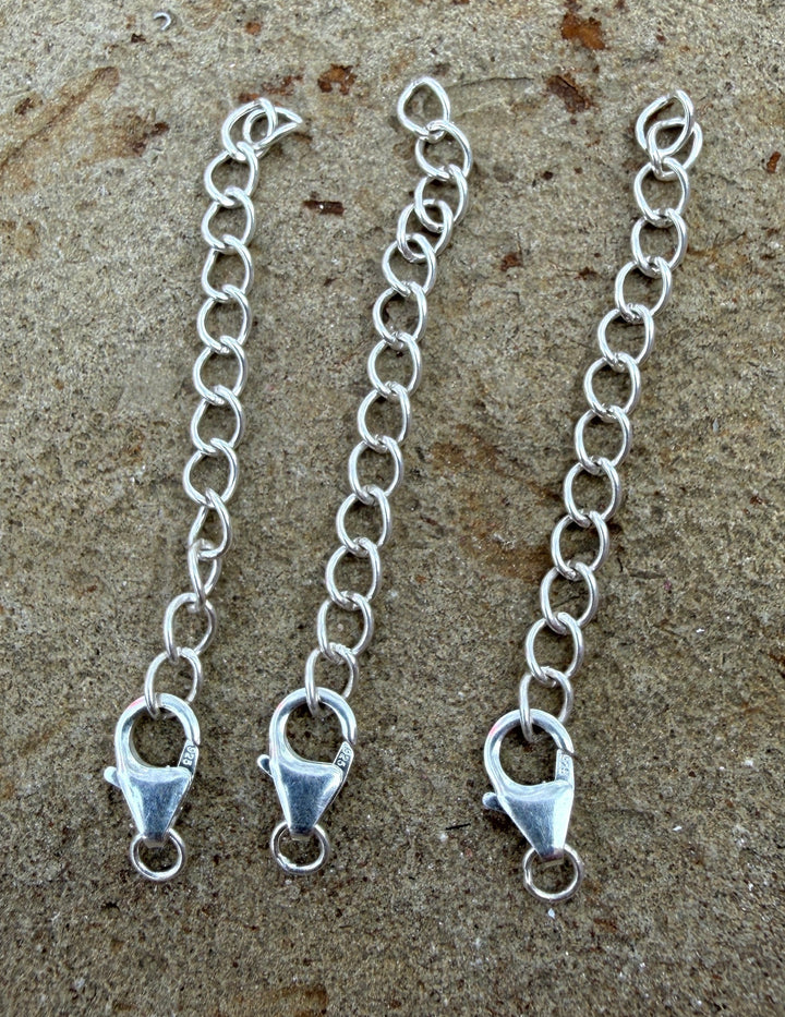 Sterling Silver Lobster Claw Clasp (6x10mm) with 2 Inch