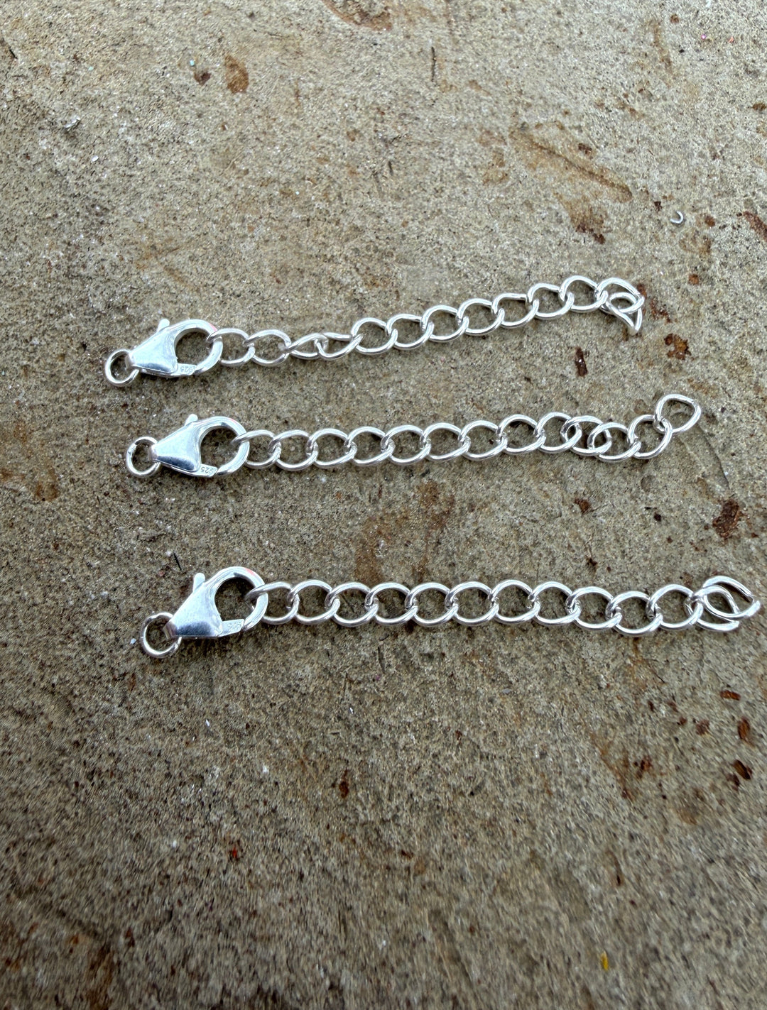 Sterling Silver Lobster Claw Clasp (6x10mm) with 2 Inch