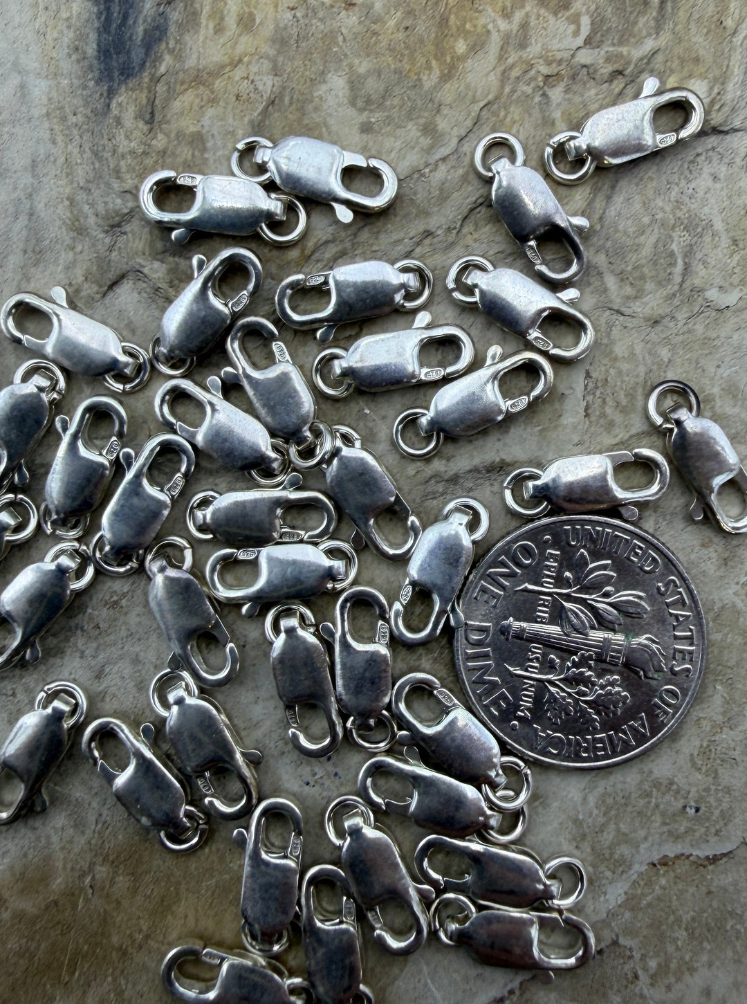 Sterling Silver Lobster Claw Clasp with Jump Ring 12mm Long