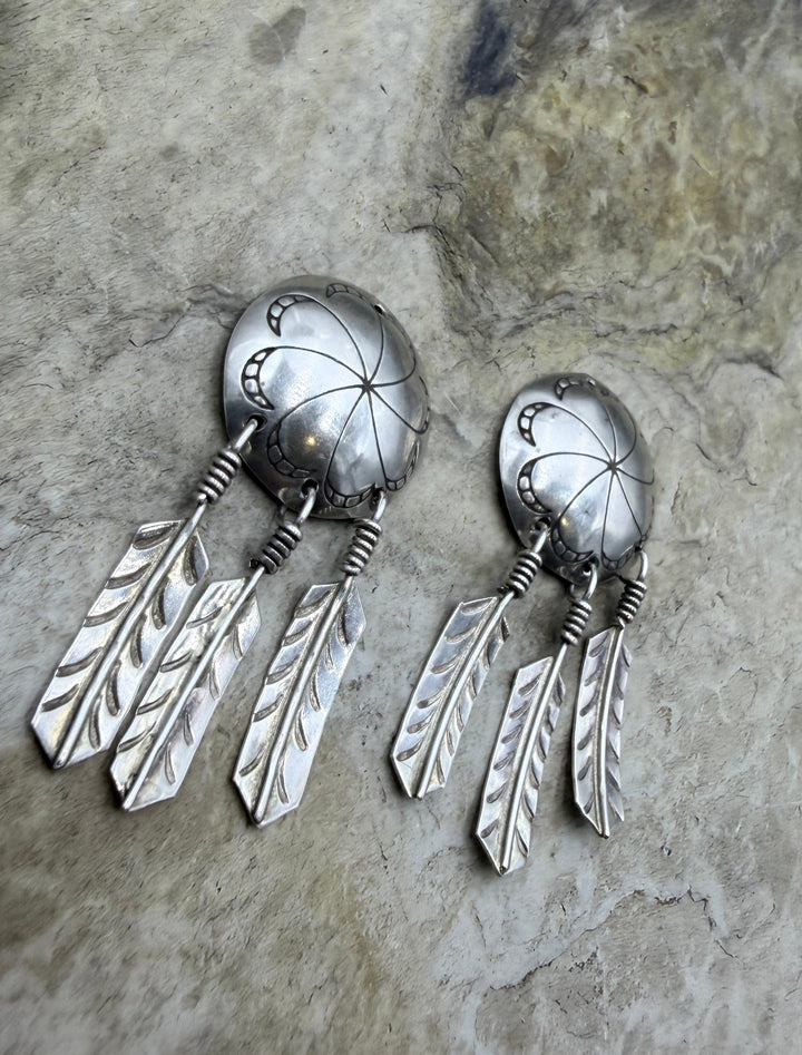 Sterling Silver Oxidized 18x41mm Dangle Earring Components