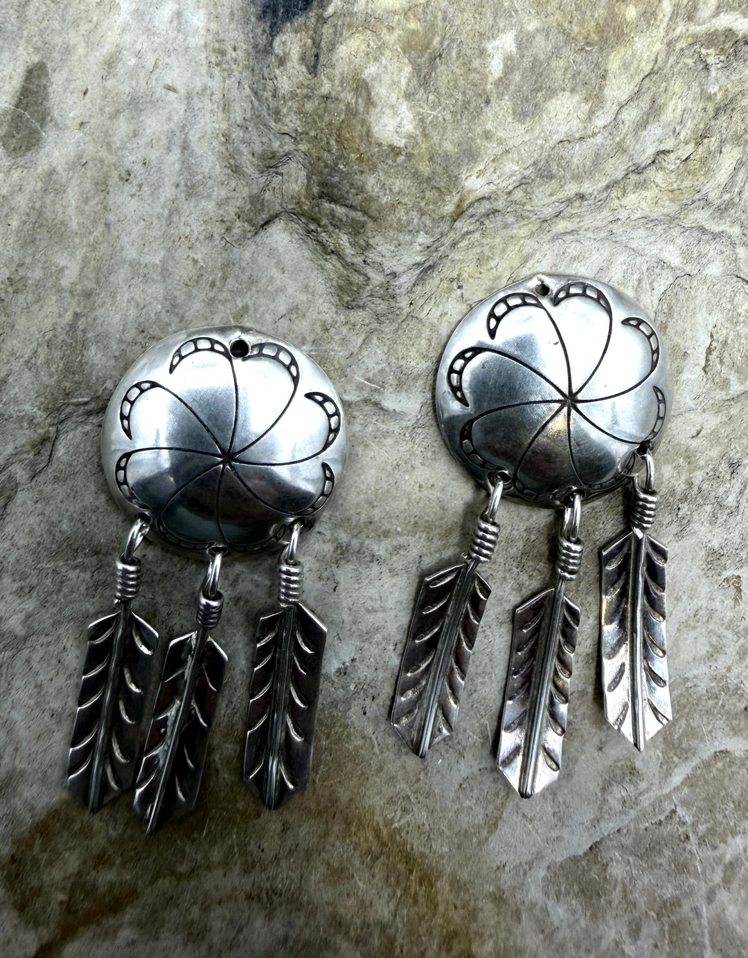 Sterling Silver Oxidized 18x41mm Dangle Earring Components