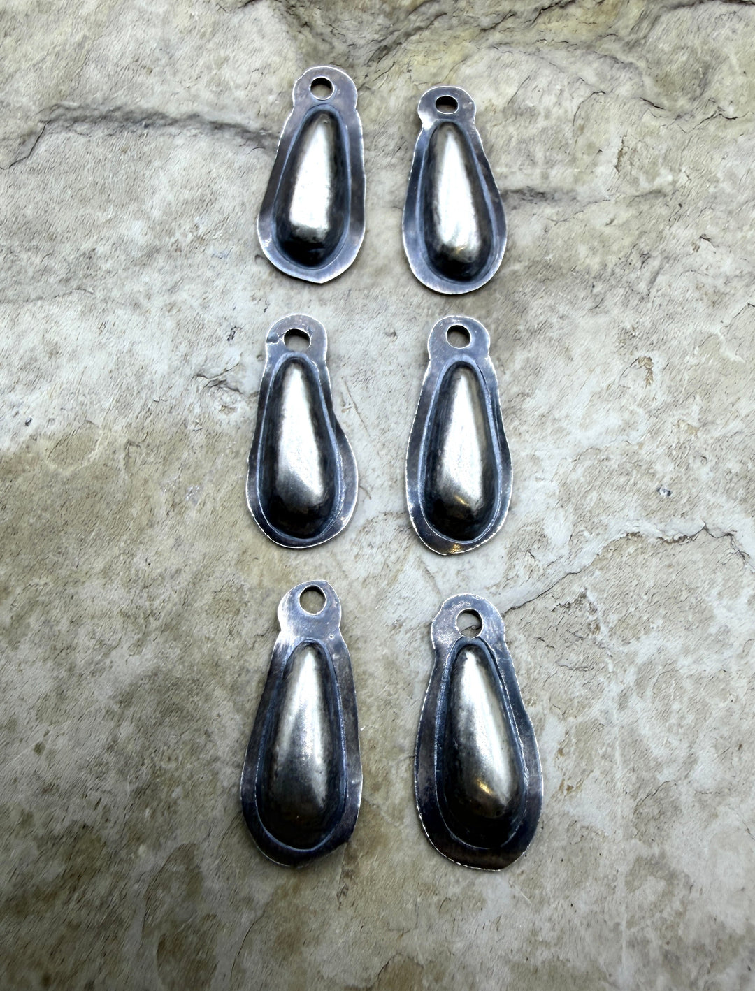 Sterling Silver Oxidized 8x18mm Teardrop Shaped Earring