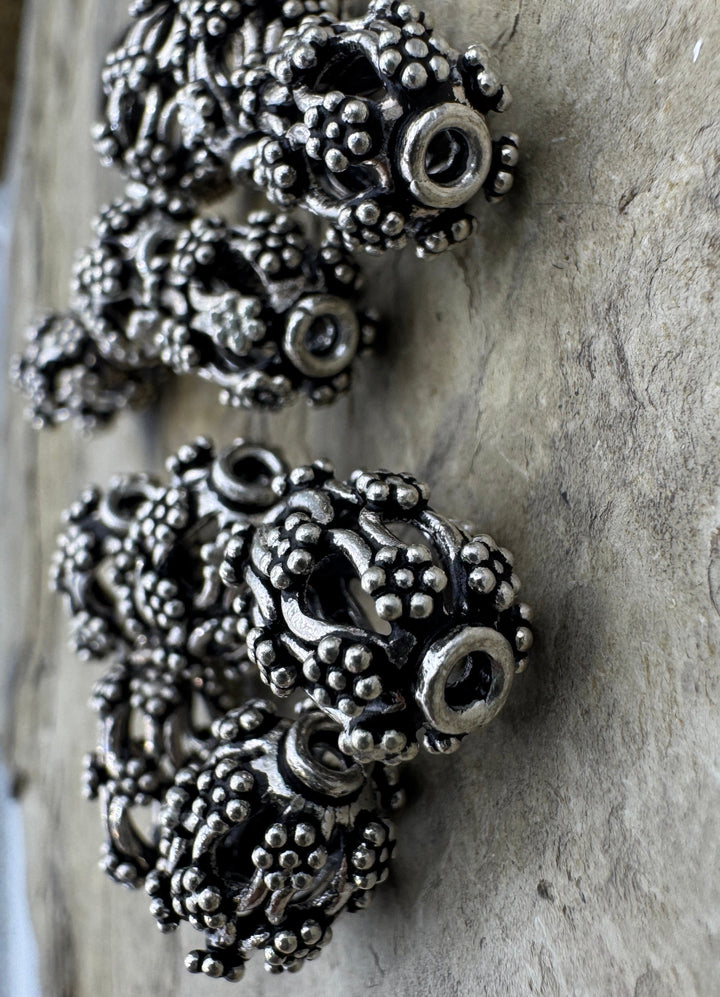 Sterling Silver Oxidized Beads 10x14mm Oval Beads Package