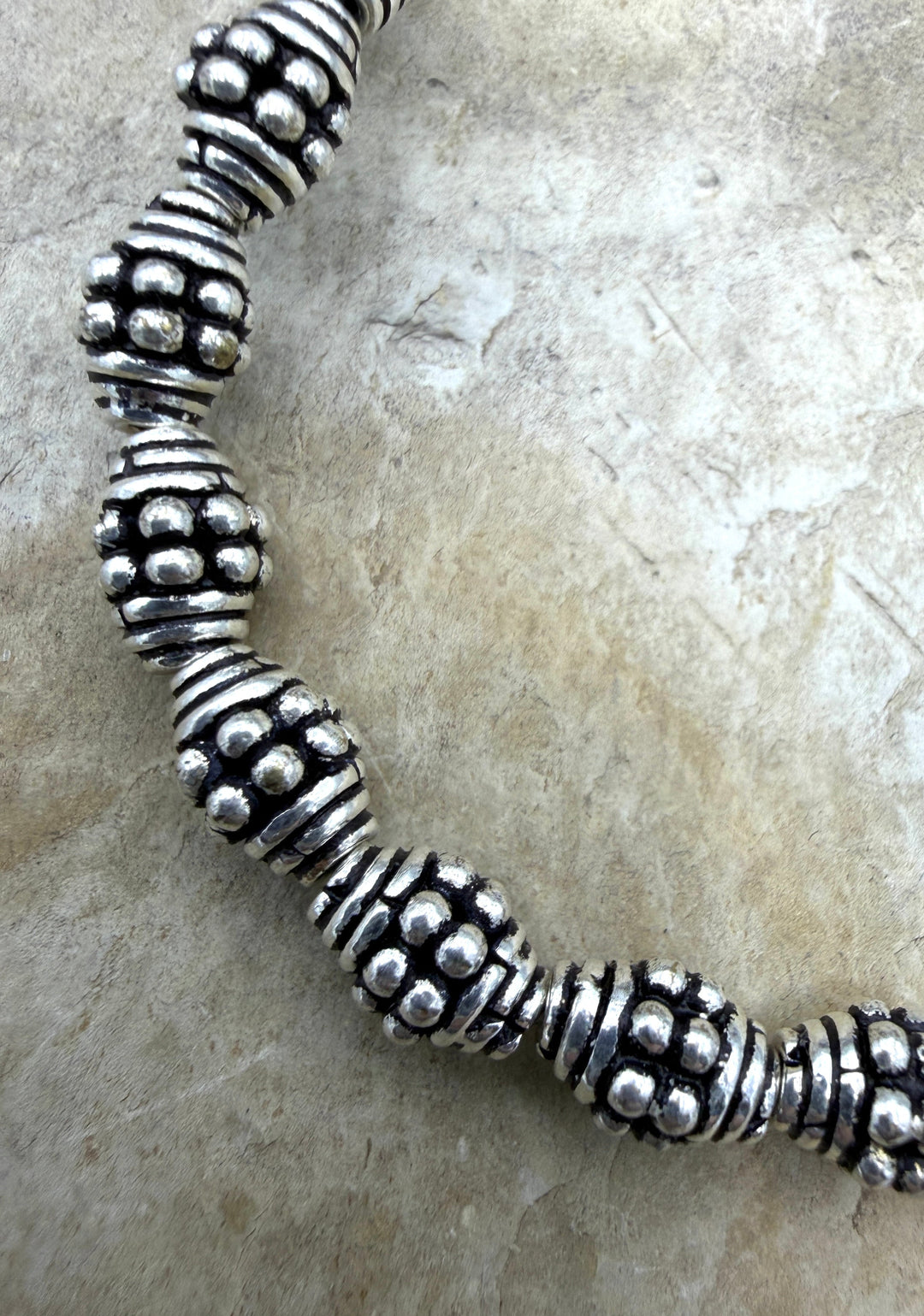 Sterling Silver Oxidized Beads,6x8mm HEAVY Egg Shaped Beads