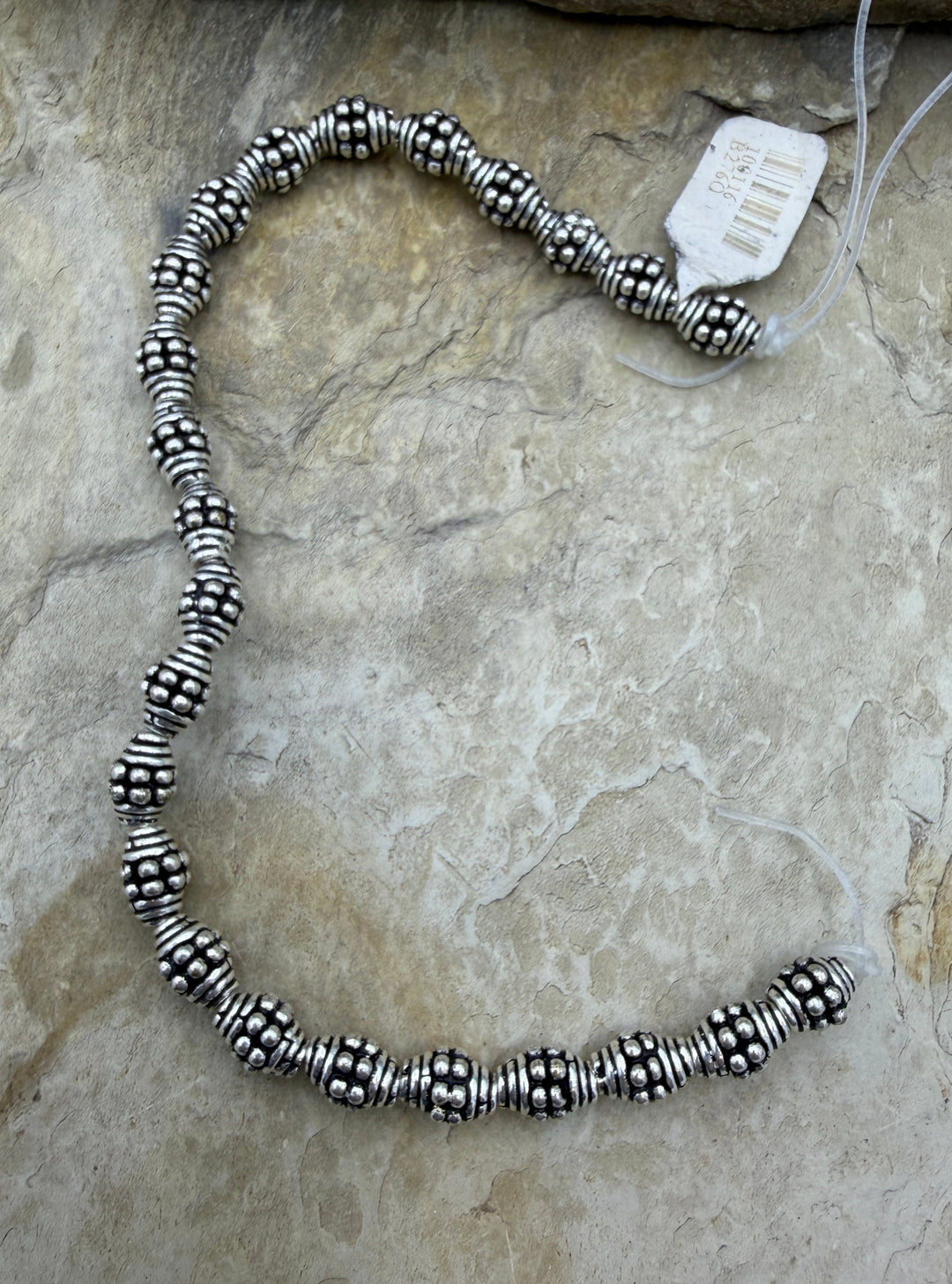 Sterling Silver Oxidized Beads,6x8mm HEAVY Egg Shaped Beads