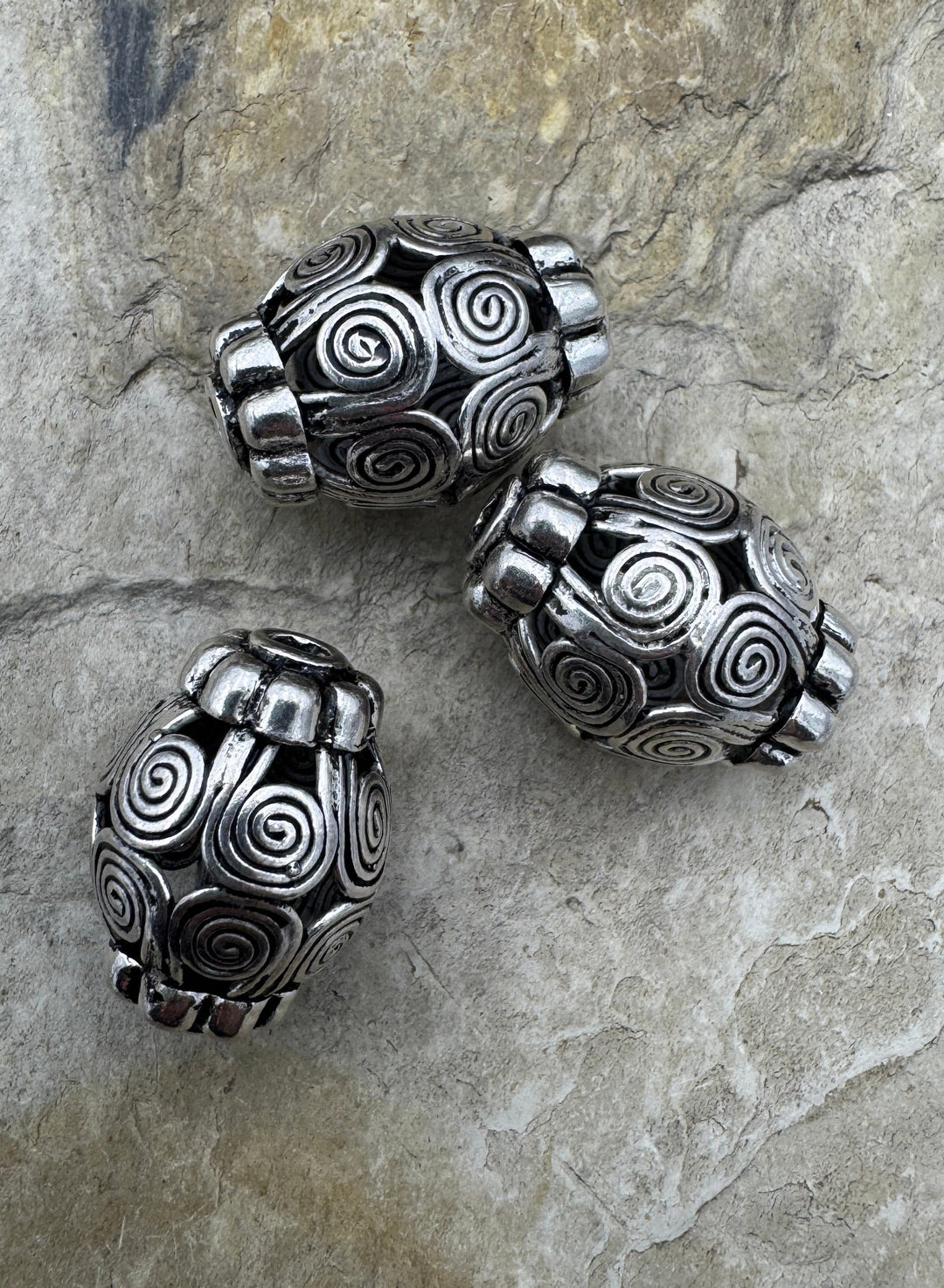 Sterling Silver Oxidized BIG 15x21mm Bead Sold Per One Bead