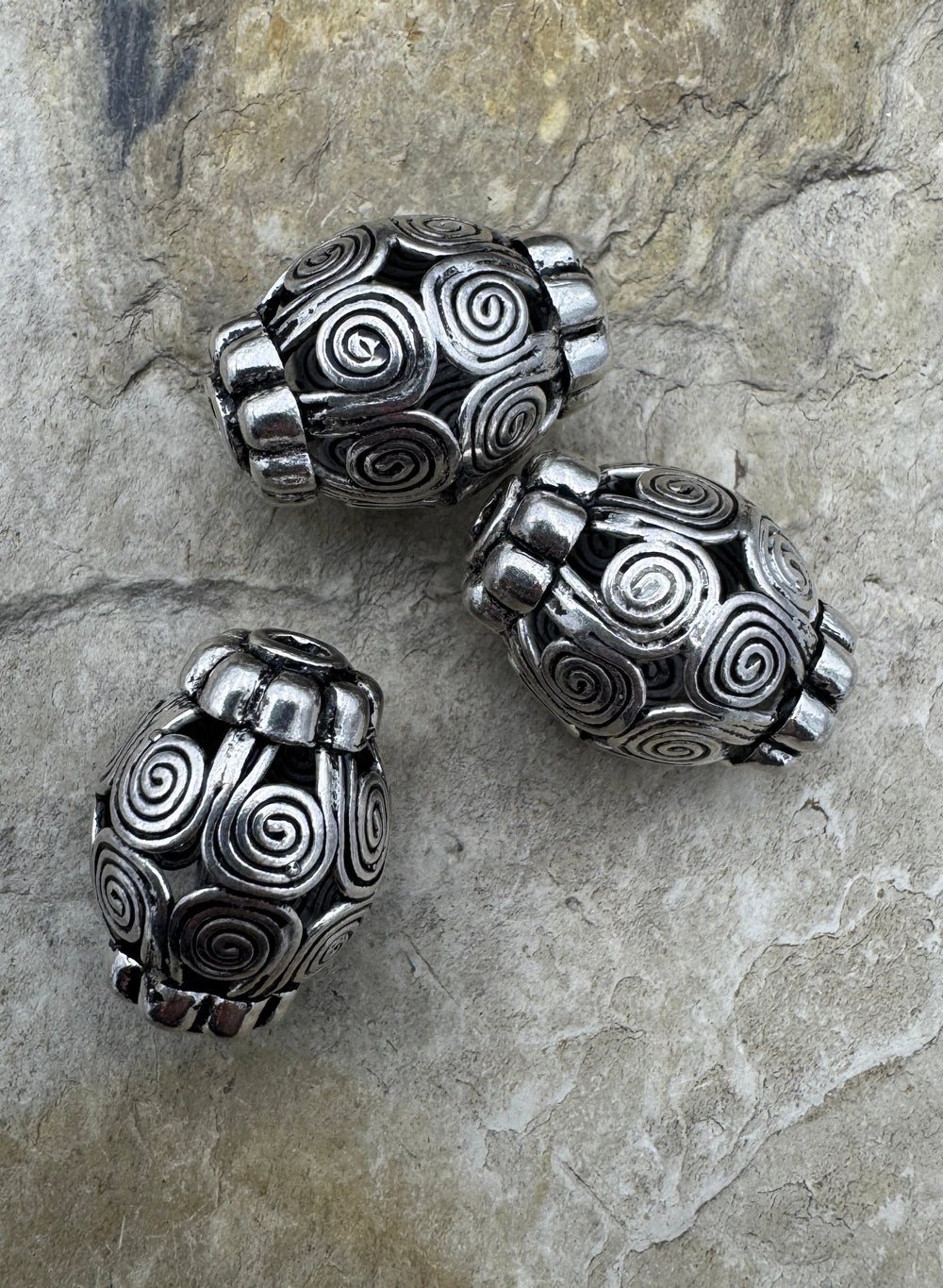 Sterling Silver Oxidized BIG 15x21mm Bead Sold Per One Bead