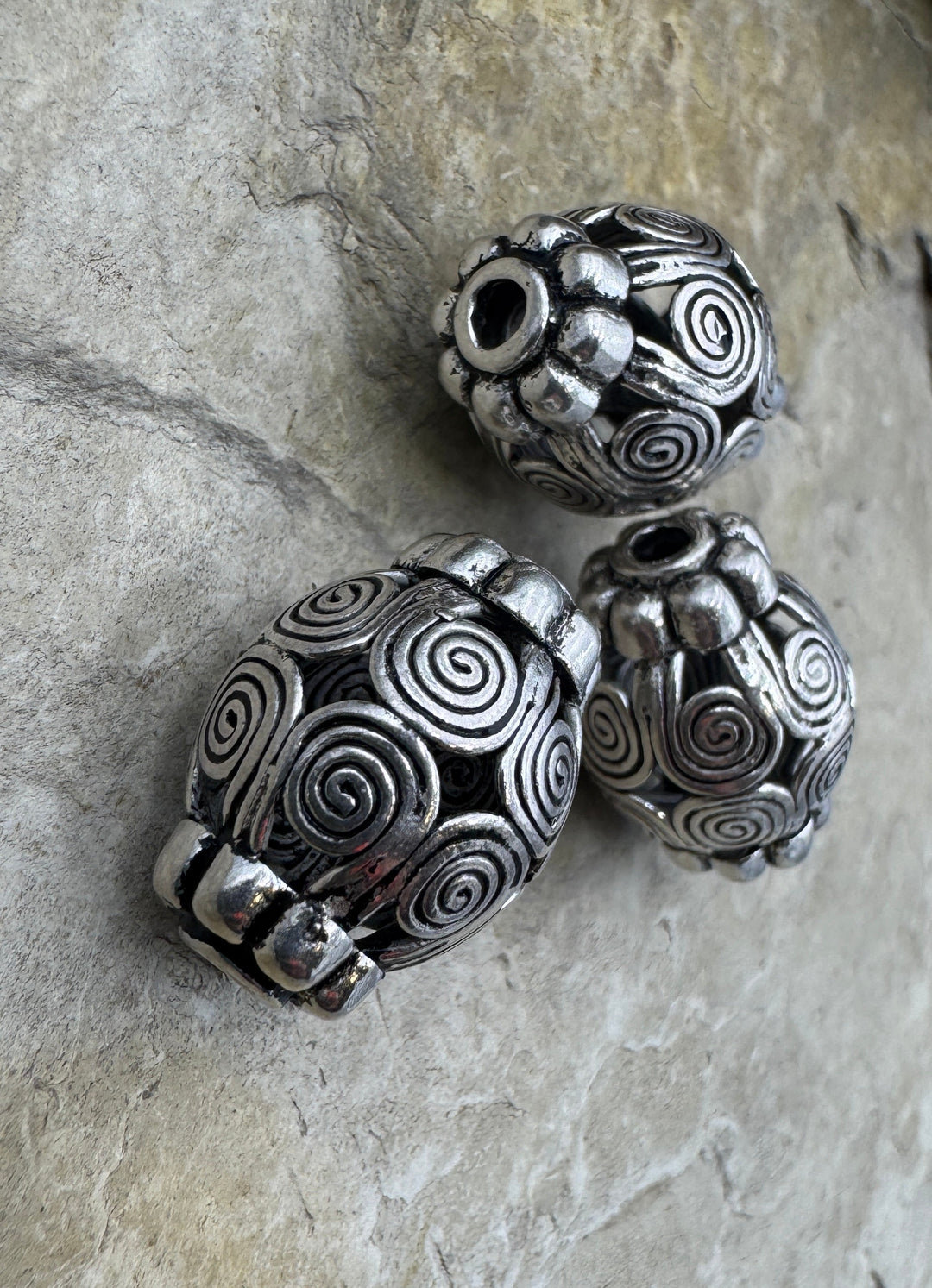 Sterling Silver Oxidized BIG 15x21mm Bead Sold Per One Bead