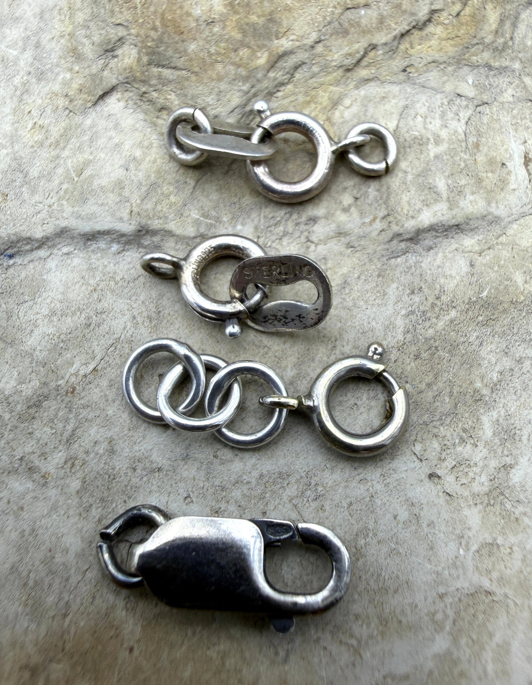 Sterling Silver Scrap LOT of Usable Spring ring and Lobster