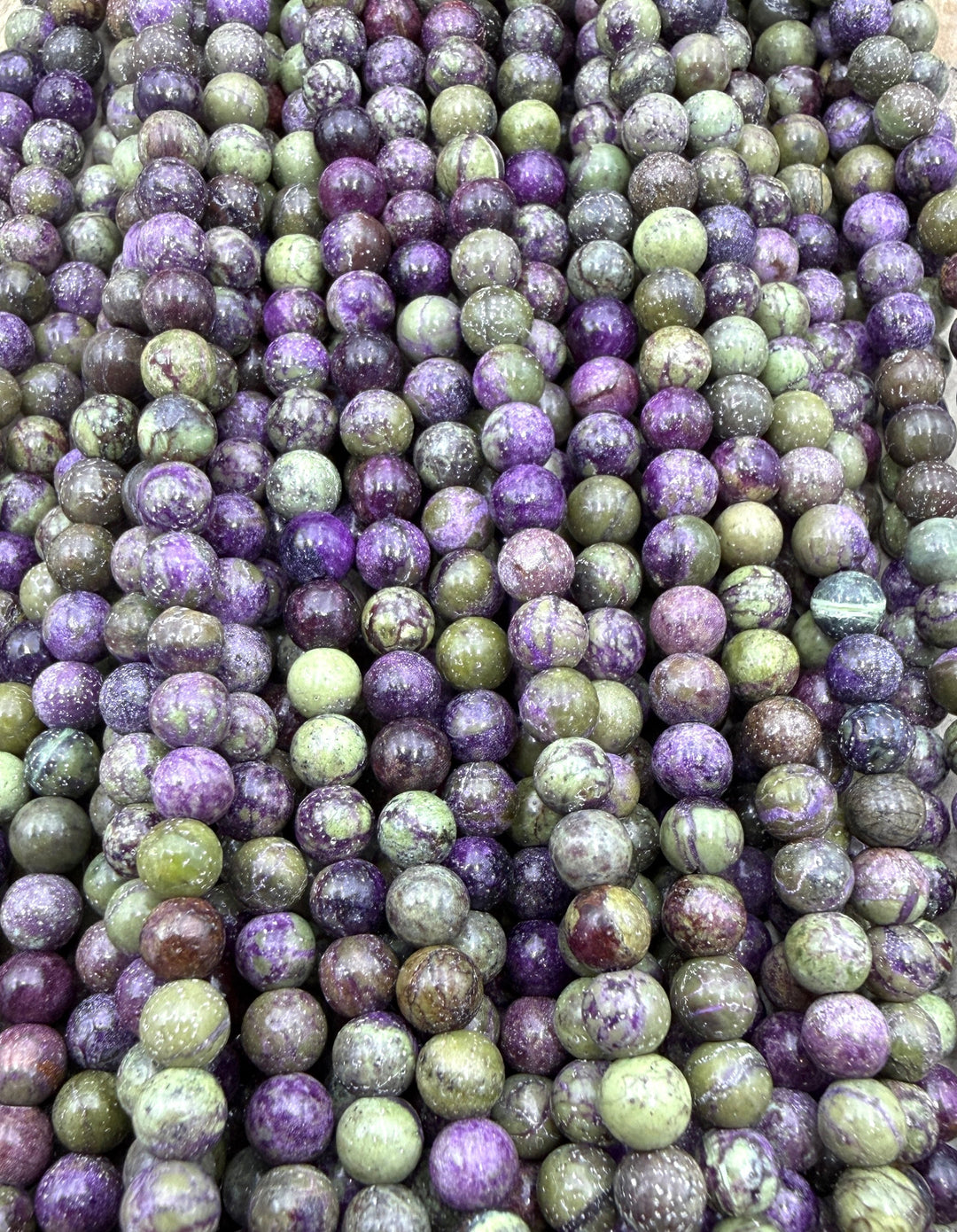 Stichite/Atlantisite (Australia) 4mm Round Beads 1/2