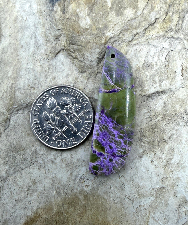 Stichite/Atlantisite (Australia) Focal Pendant Bead 10x34mm