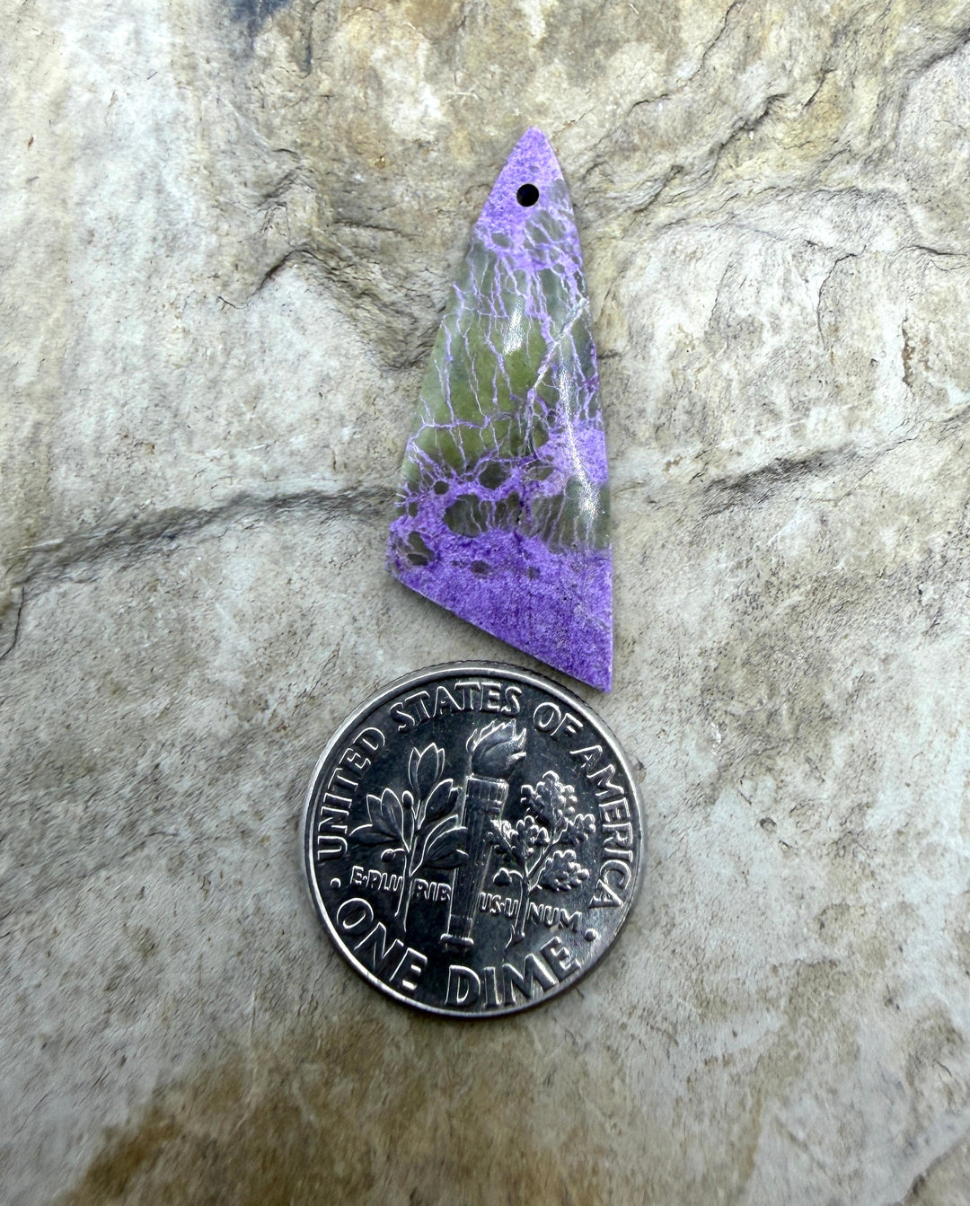 Stichite/Atlantisite (Australia) Focal Pendant Bead 12x30mm