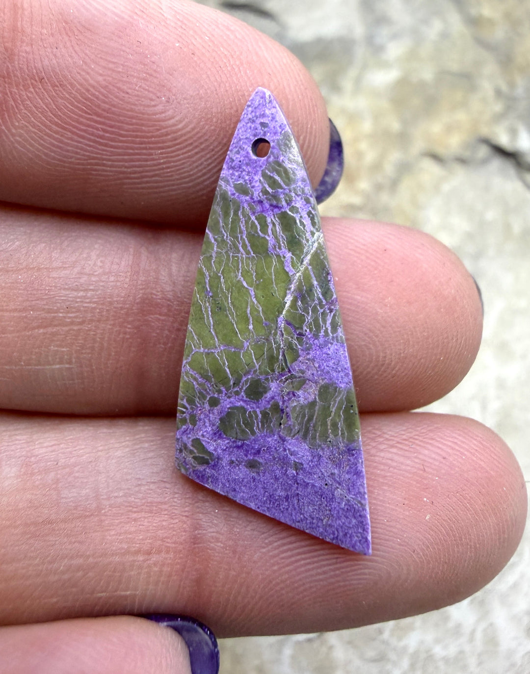 Stichite/Atlantisite (Australia) Focal Pendant Bead 12x30mm