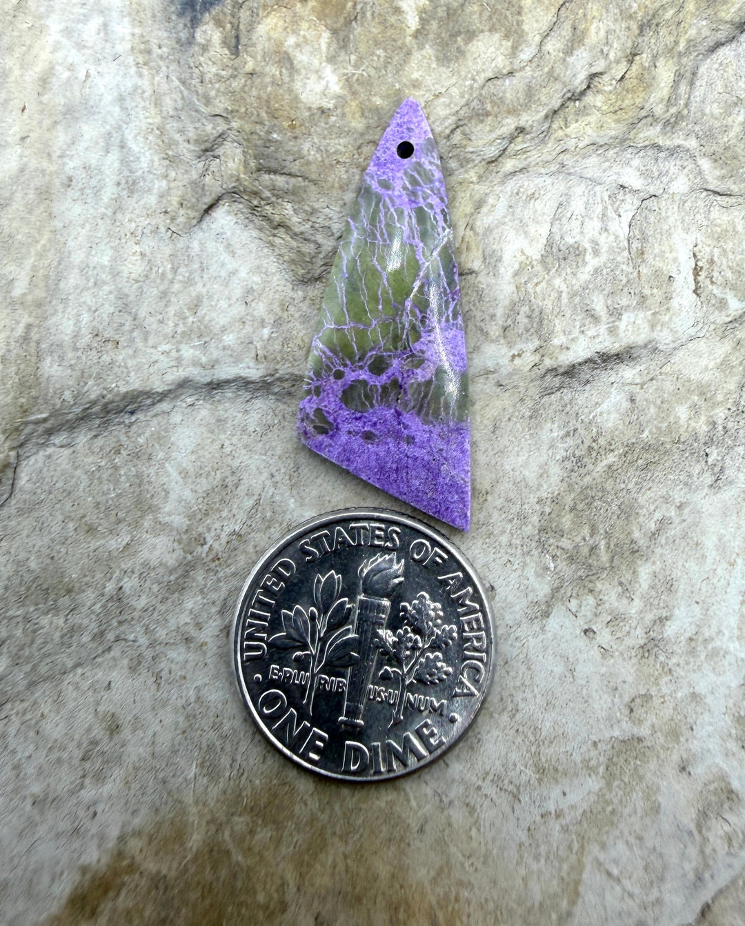 Stichite/Atlantisite (Australia) Focal Pendant Bead 12x30mm