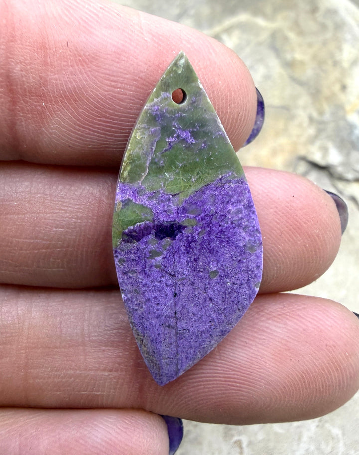 Stichite/Atlantisite (Australia) Focal Pendant Bead 14x32mm