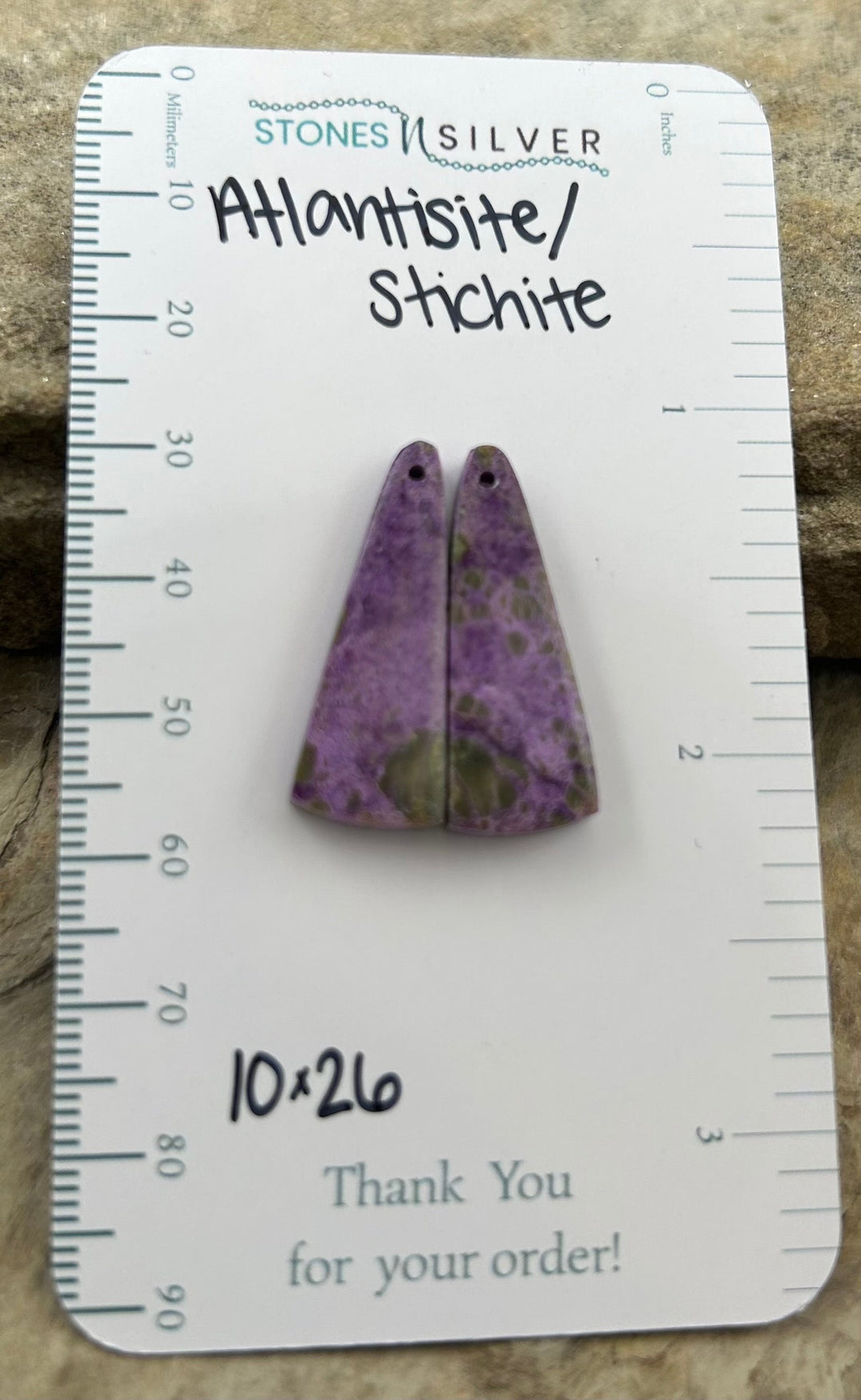 Stichite/Atlantisite (Australia) Matching Earring Slab Bead