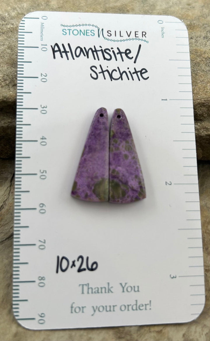 Stichite/Atlantisite (Australia) Matching Earring Slab Bead