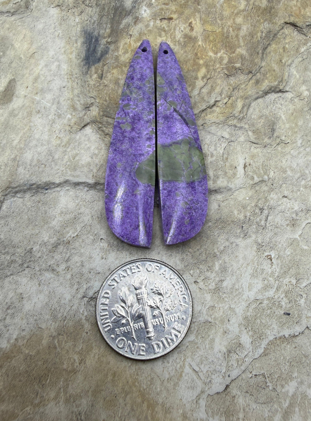 Stichite/Atlantisite (Australia) Matching Earring Slab Bead