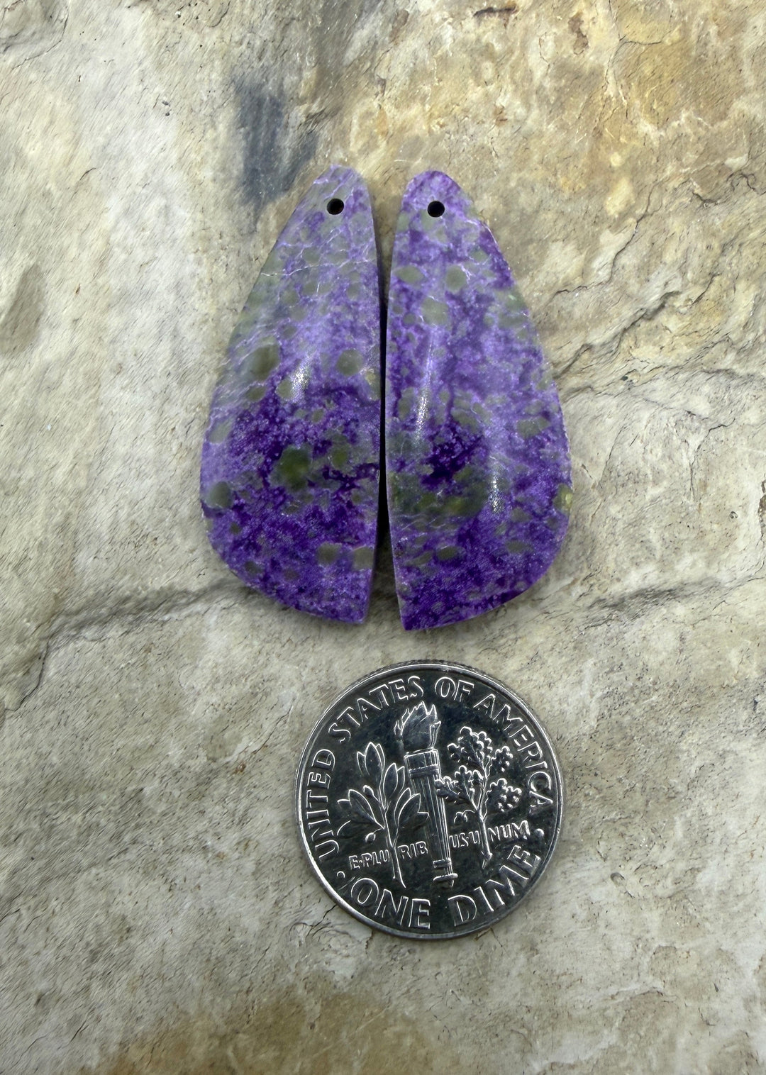 Stichite/Atlantisite (Australia) Matching Earring Slab Bead