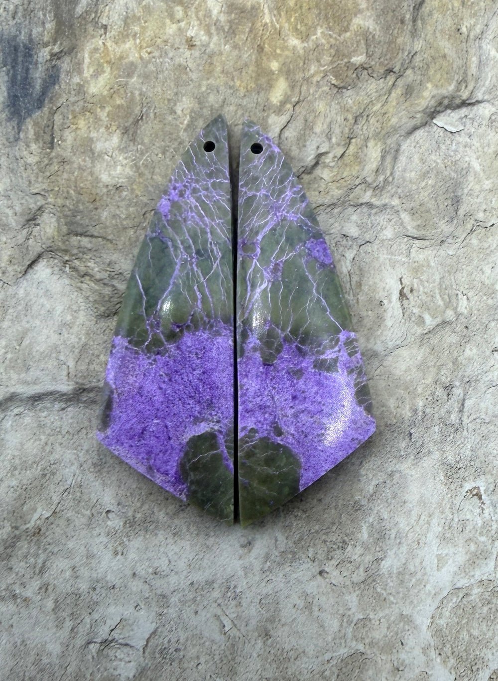 Stichite/Atlantisite (Australia) Matching Earring Slab Bead