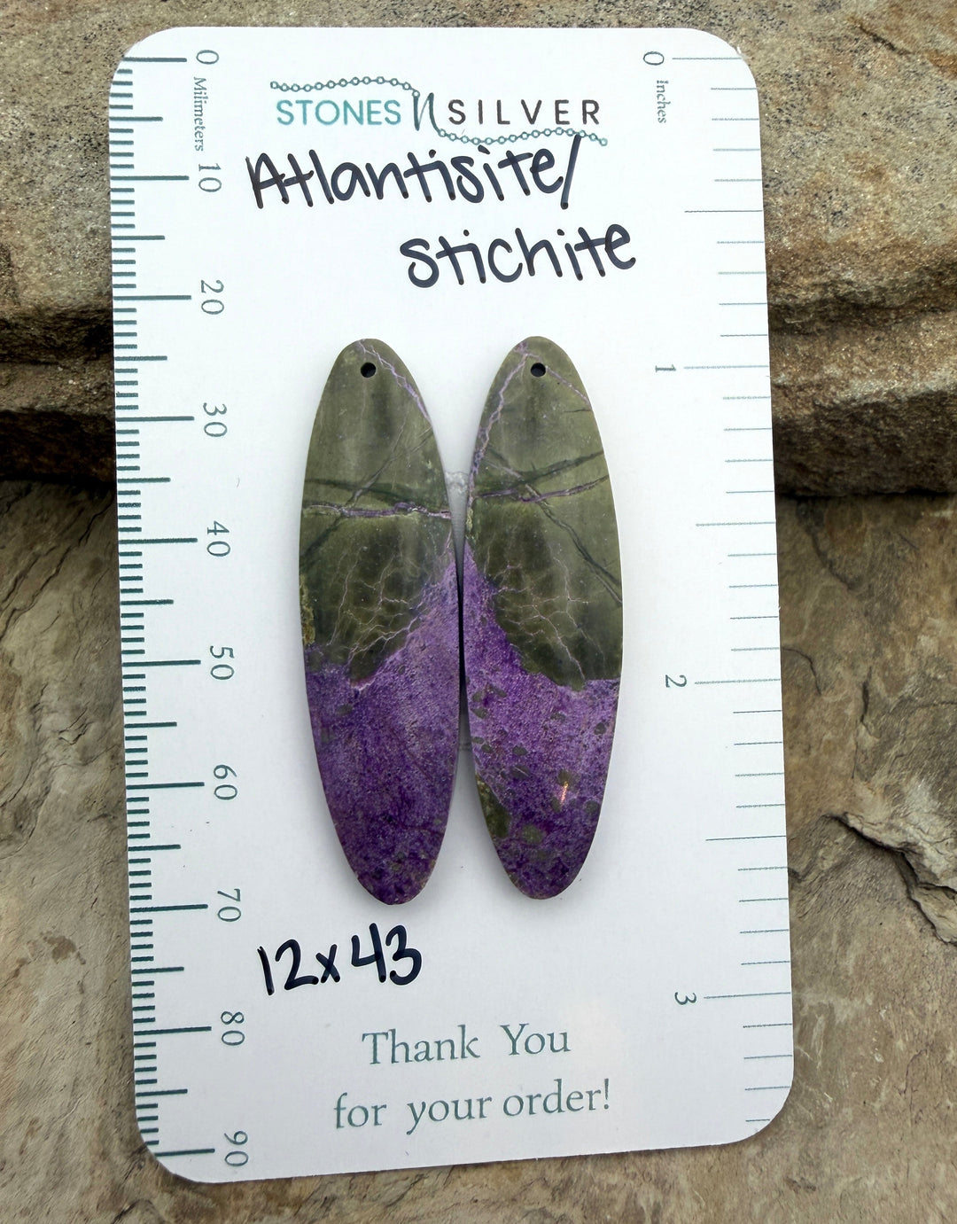 Stichite/Atlantisite (Australia) Matching Earring Slab Bead