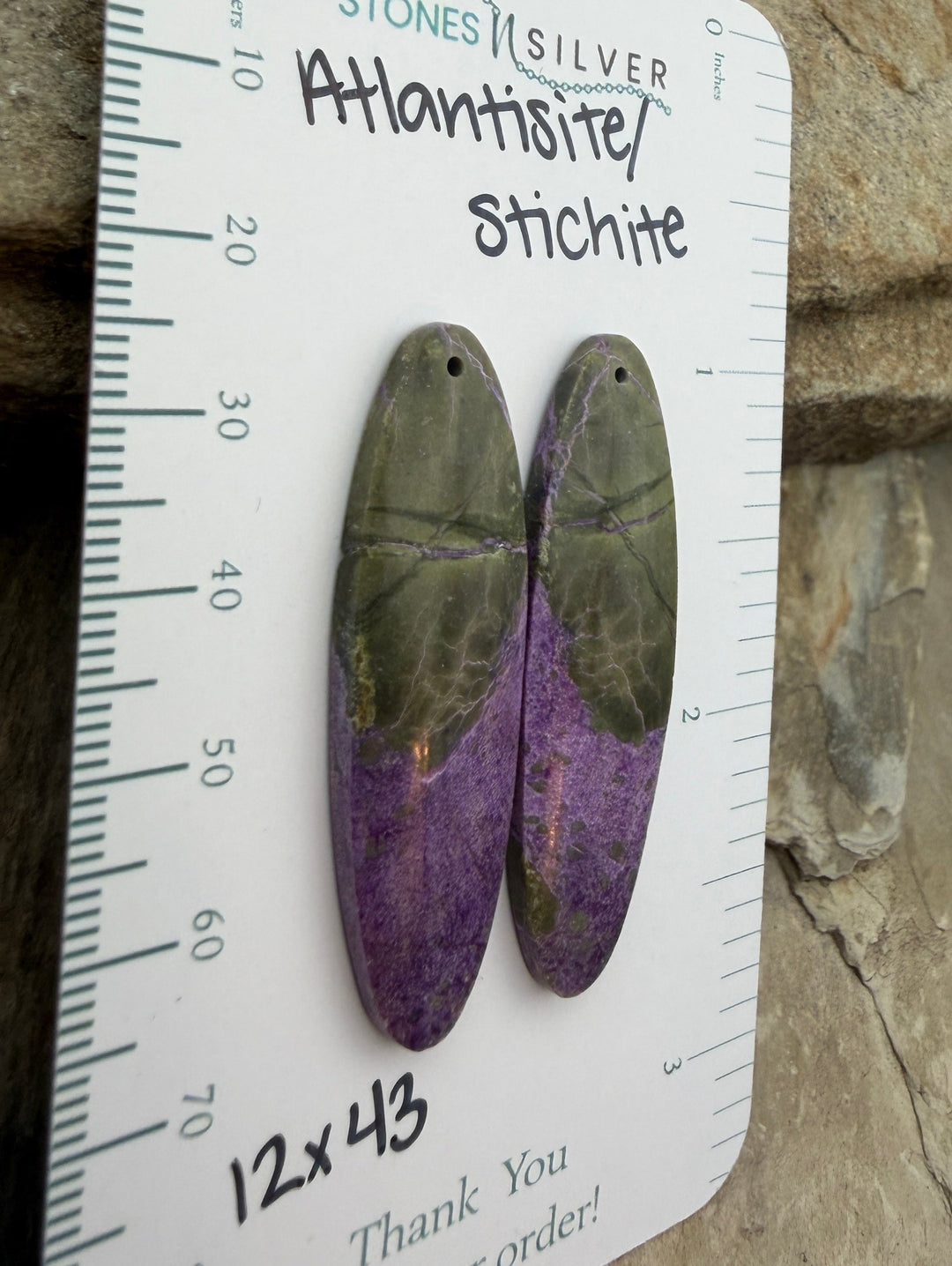 Stichite/Atlantisite (Australia) Matching Earring Slab Bead