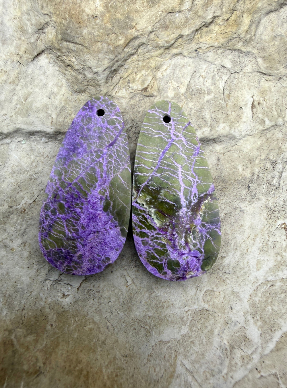 Stichite/Atlantisite (Australia) Matching Earring Slab Bead