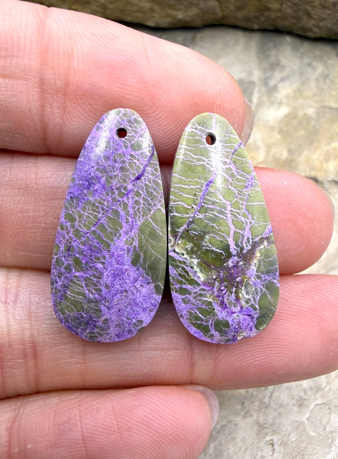 Stichite/Atlantisite (Australia) Matching Earring Slab Bead