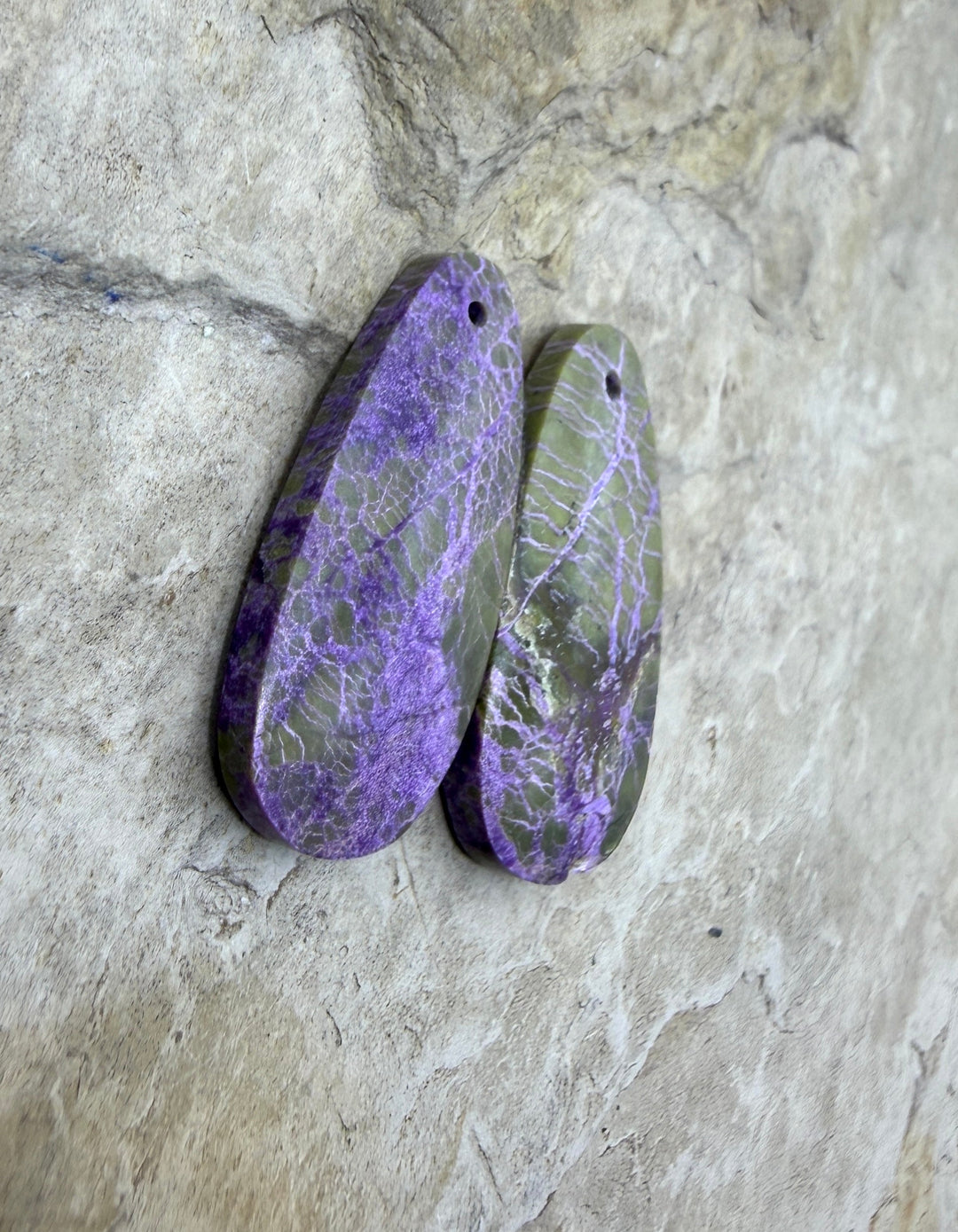 Stichite/Atlantisite (Australia) Matching Earring Slab Bead