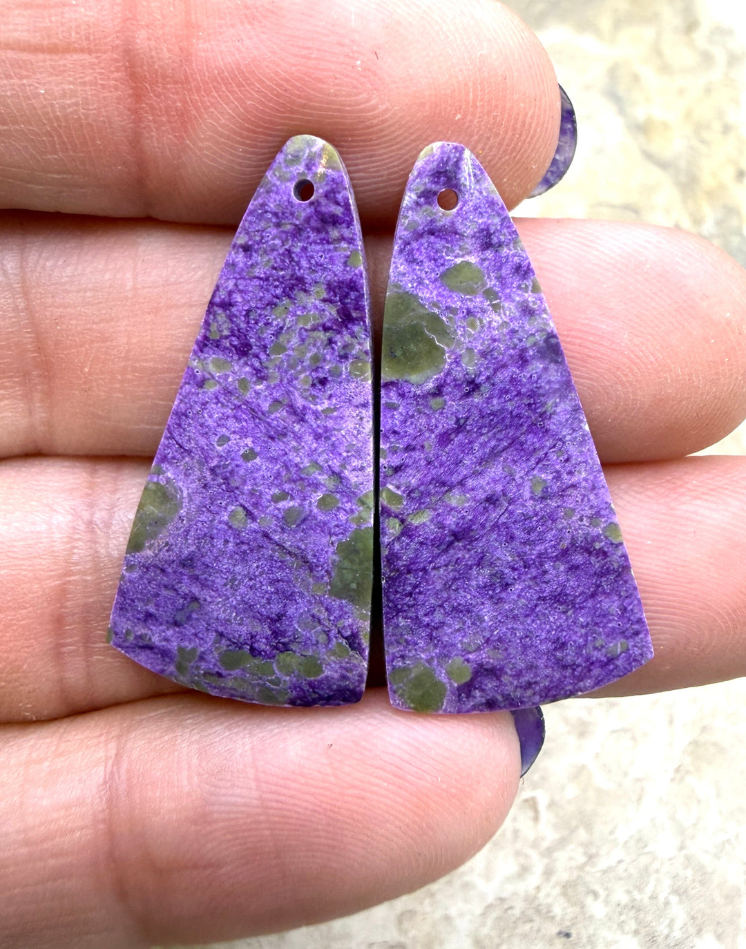 Stichite/Atlantisite (Australia) Matching Earring Slab Bead