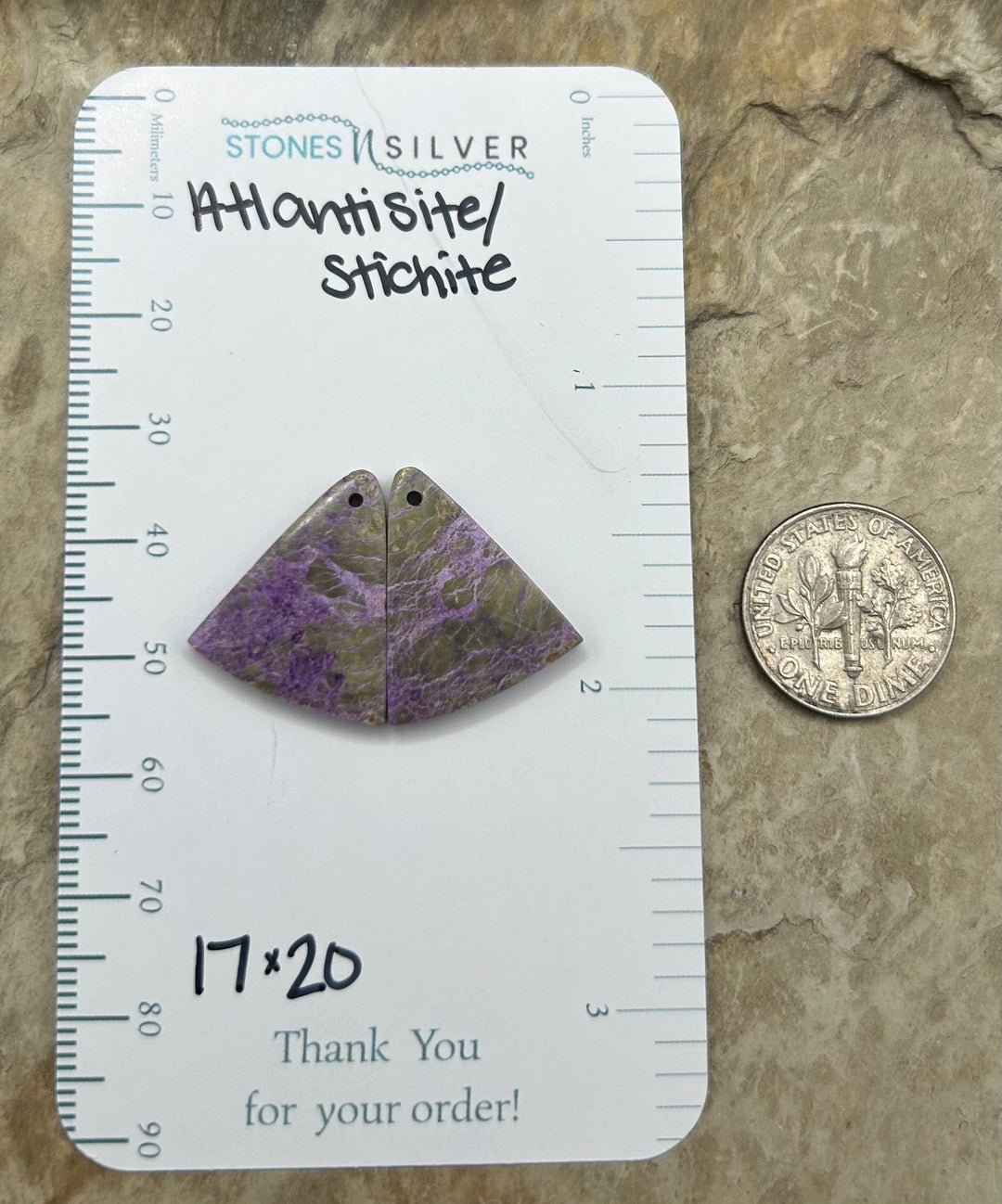 Stichite/Atlantisite (Australia) Matching Earring Slab Bead