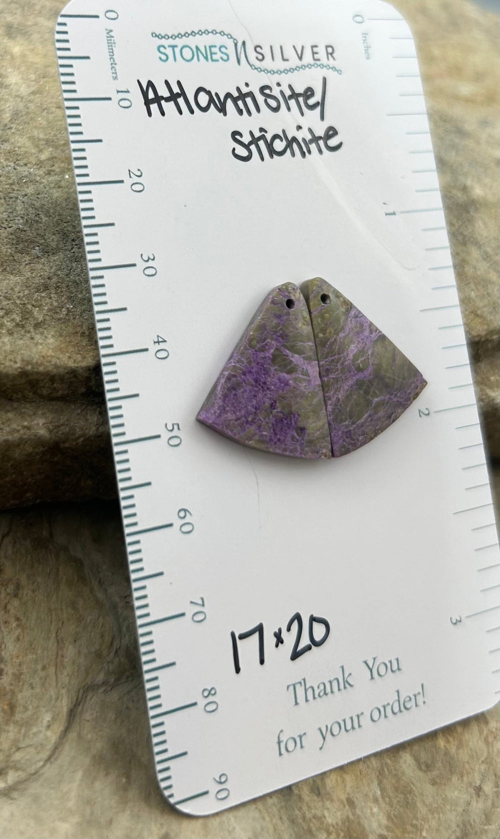Stichite/Atlantisite (Australia) Matching Earring Slab Bead