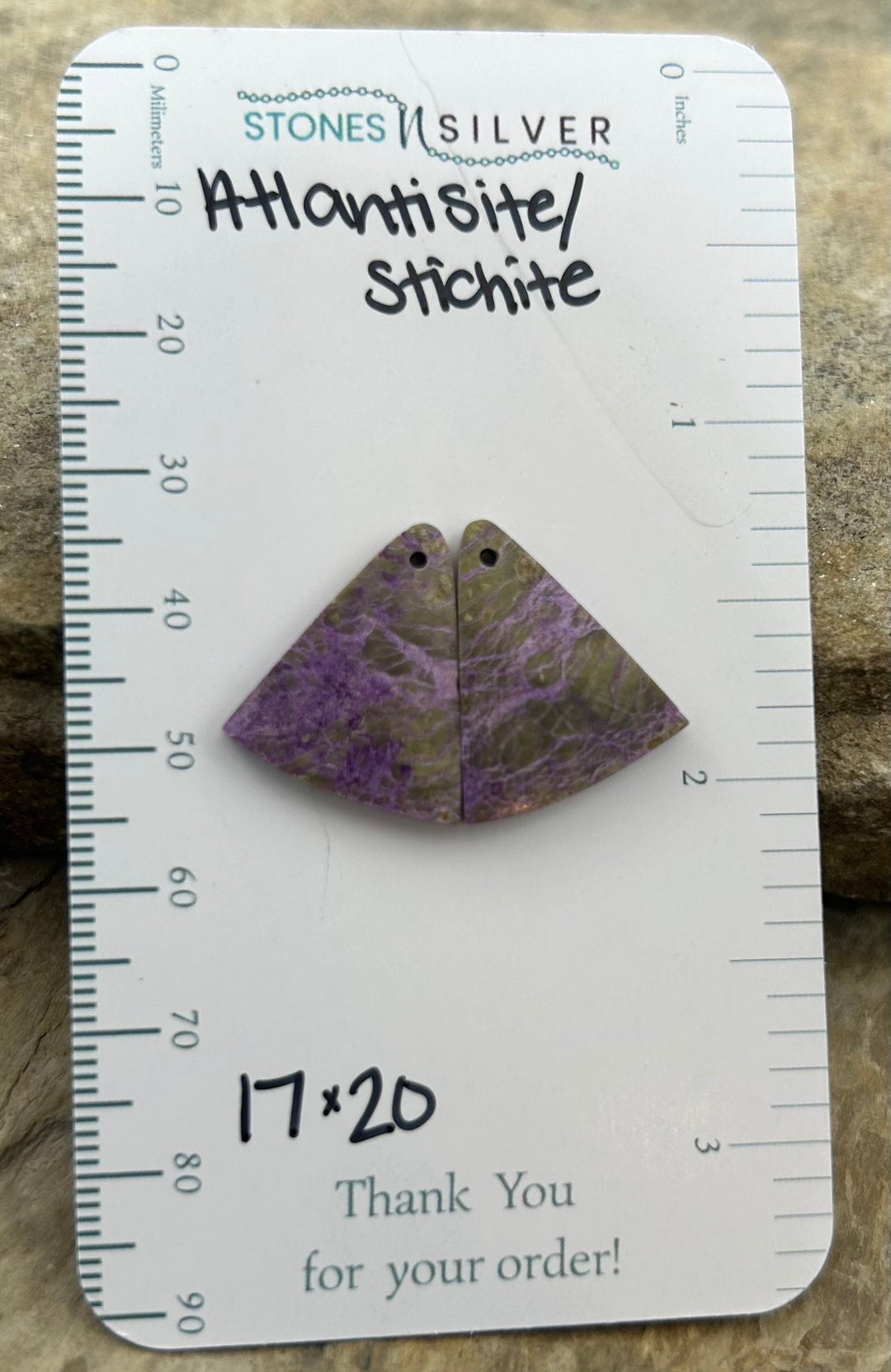 Stichite/Atlantisite (Australia) Matching Earring Slab Bead