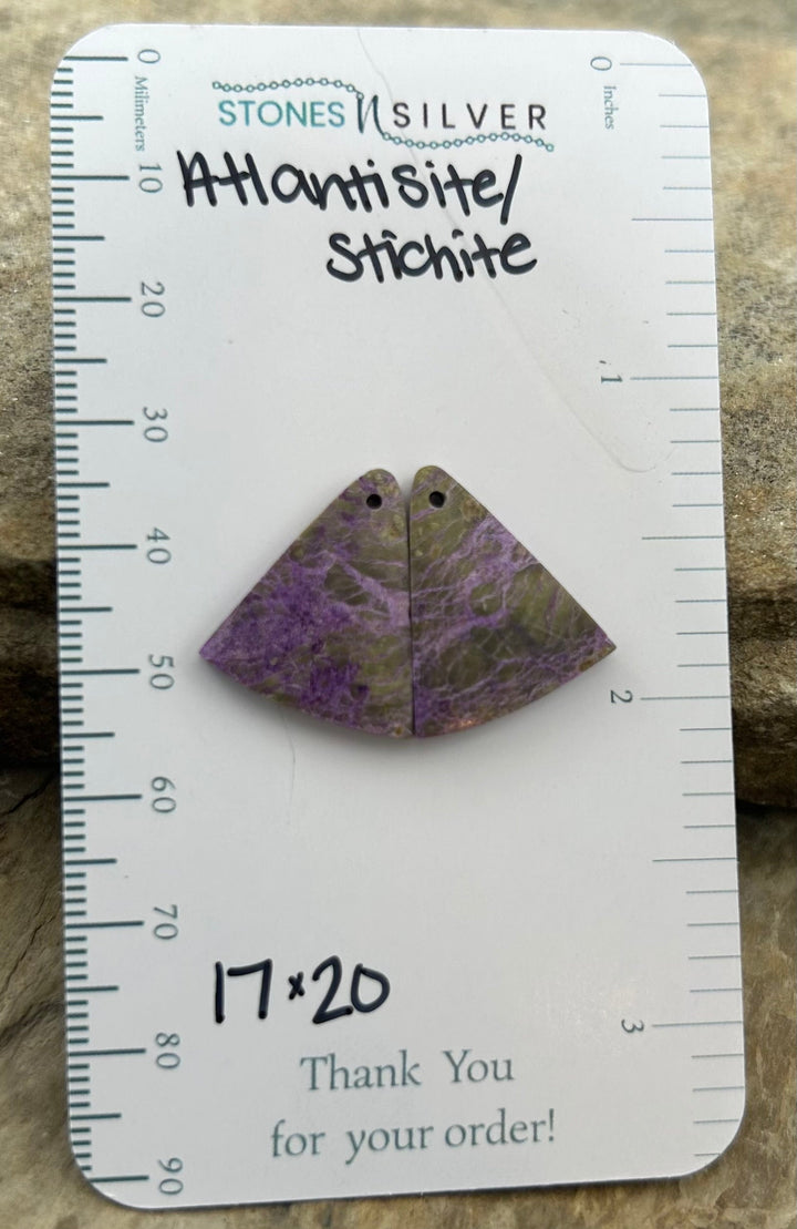 Stichite/Atlantisite (Australia) Matching Earring Slab Bead