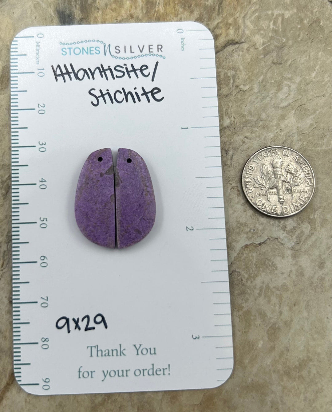 Stichite/Atlantisite (Australia) Matching Earring Slab Bead