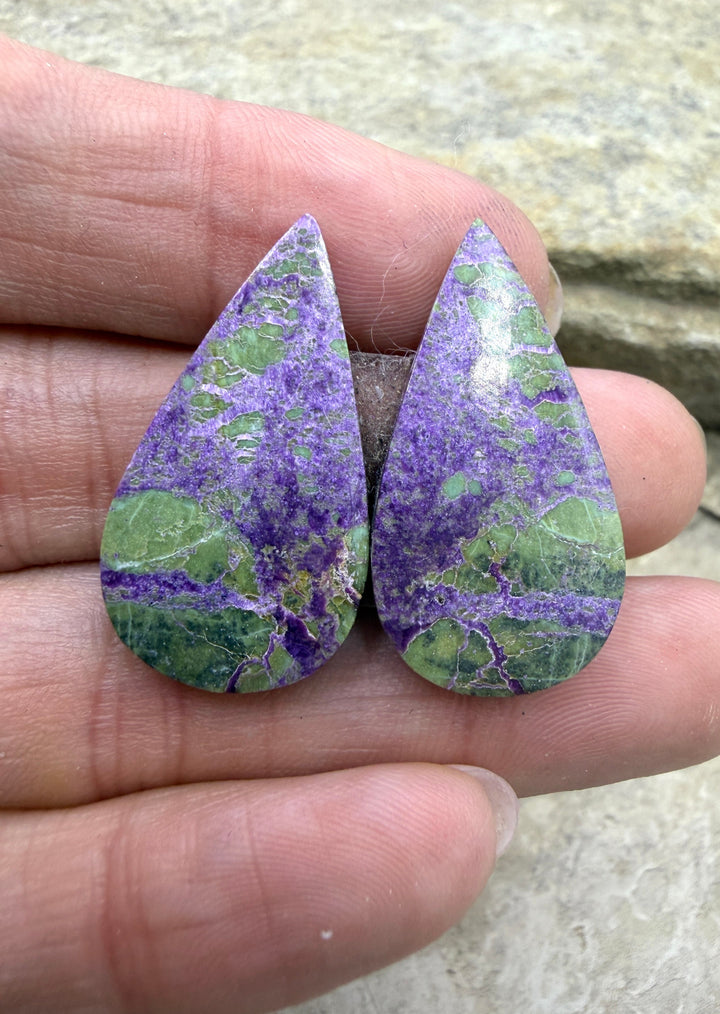 Stichite/Atlantisite (Australia) Teardorp Cabochon Matched
