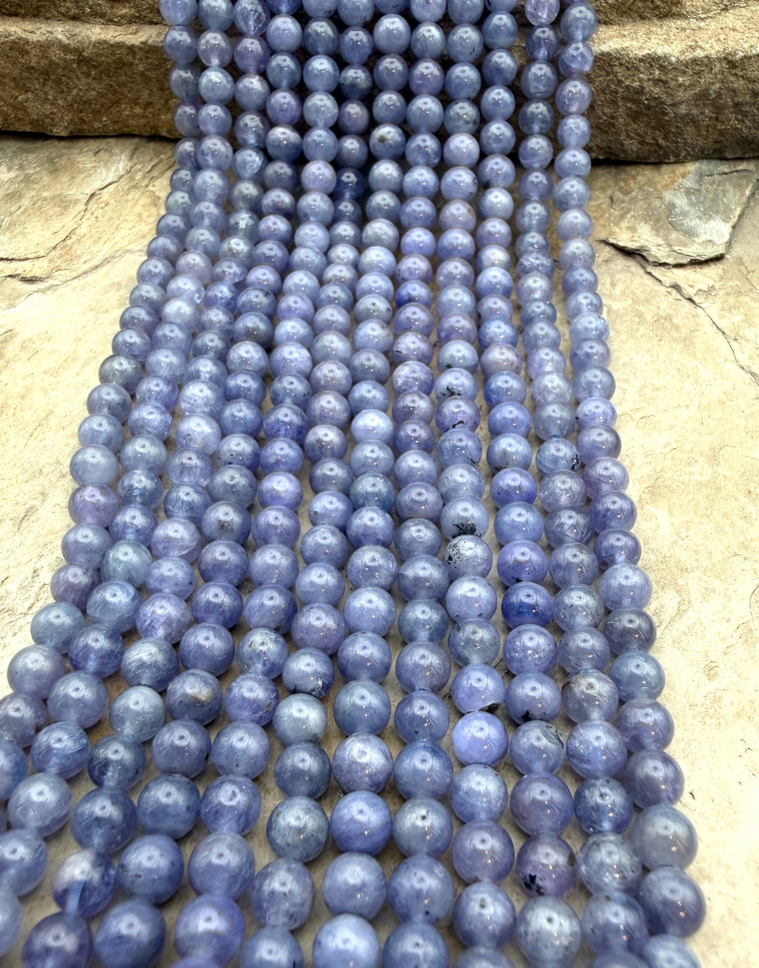 Tanzanite 6mm Round Beads 15.5 Inch Strand - tanzanite