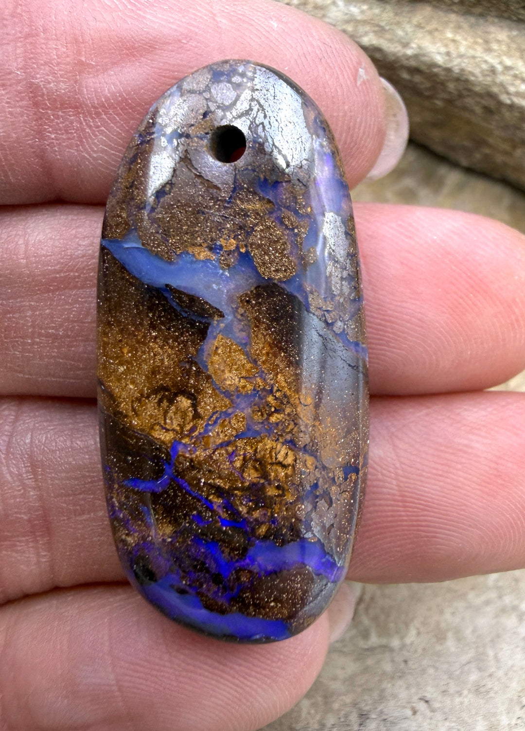 Top Quality Boulder Opal (Australia) Focal Pendant Bead