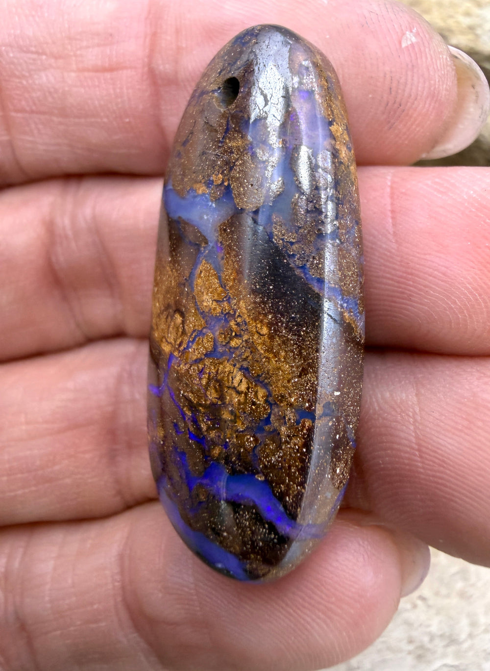 Top Quality Boulder Opal (Australia) Focal Pendant Bead