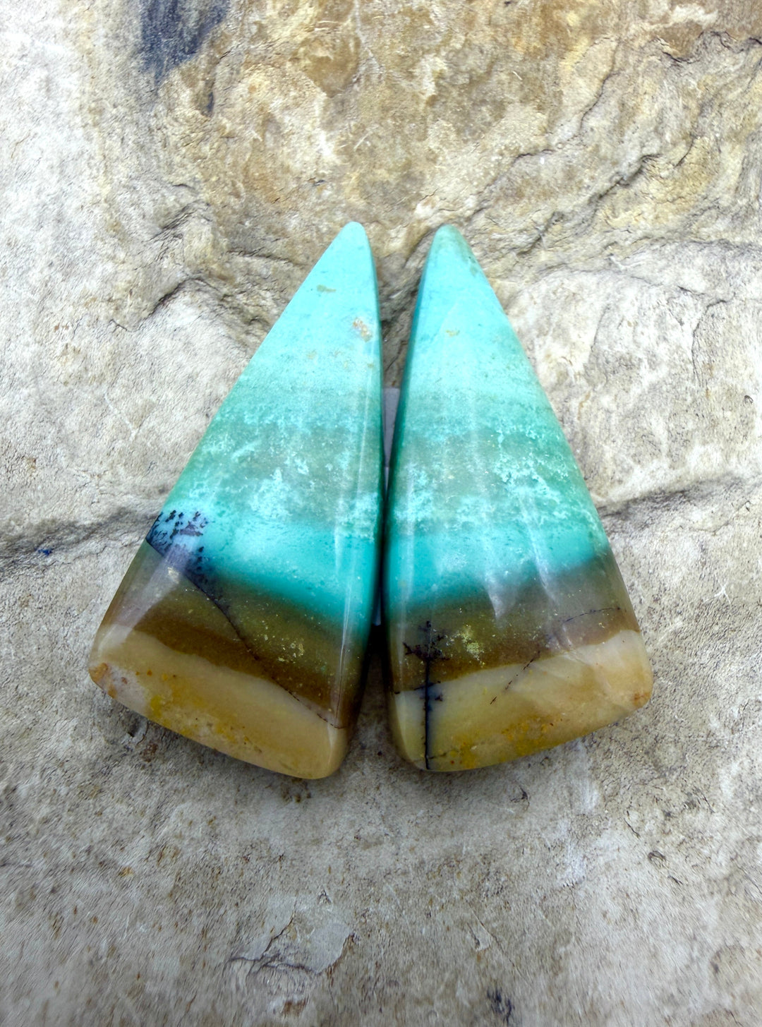 Top Quality Peruvian Blue Opal (Peru) Freeform Cabochon