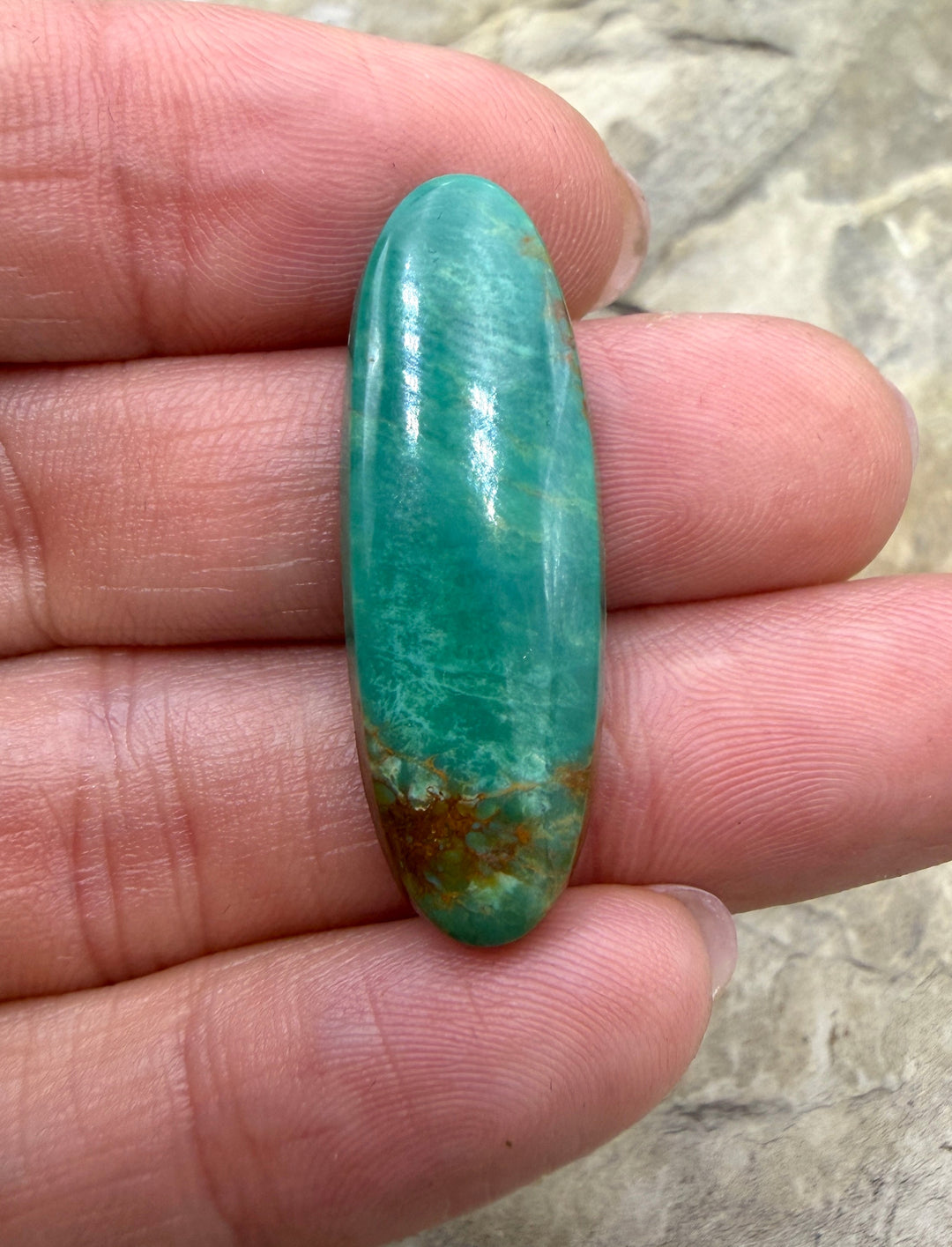 Turquoise Mountain (Arizona) Long Oval Cabochon 11x34x4mm