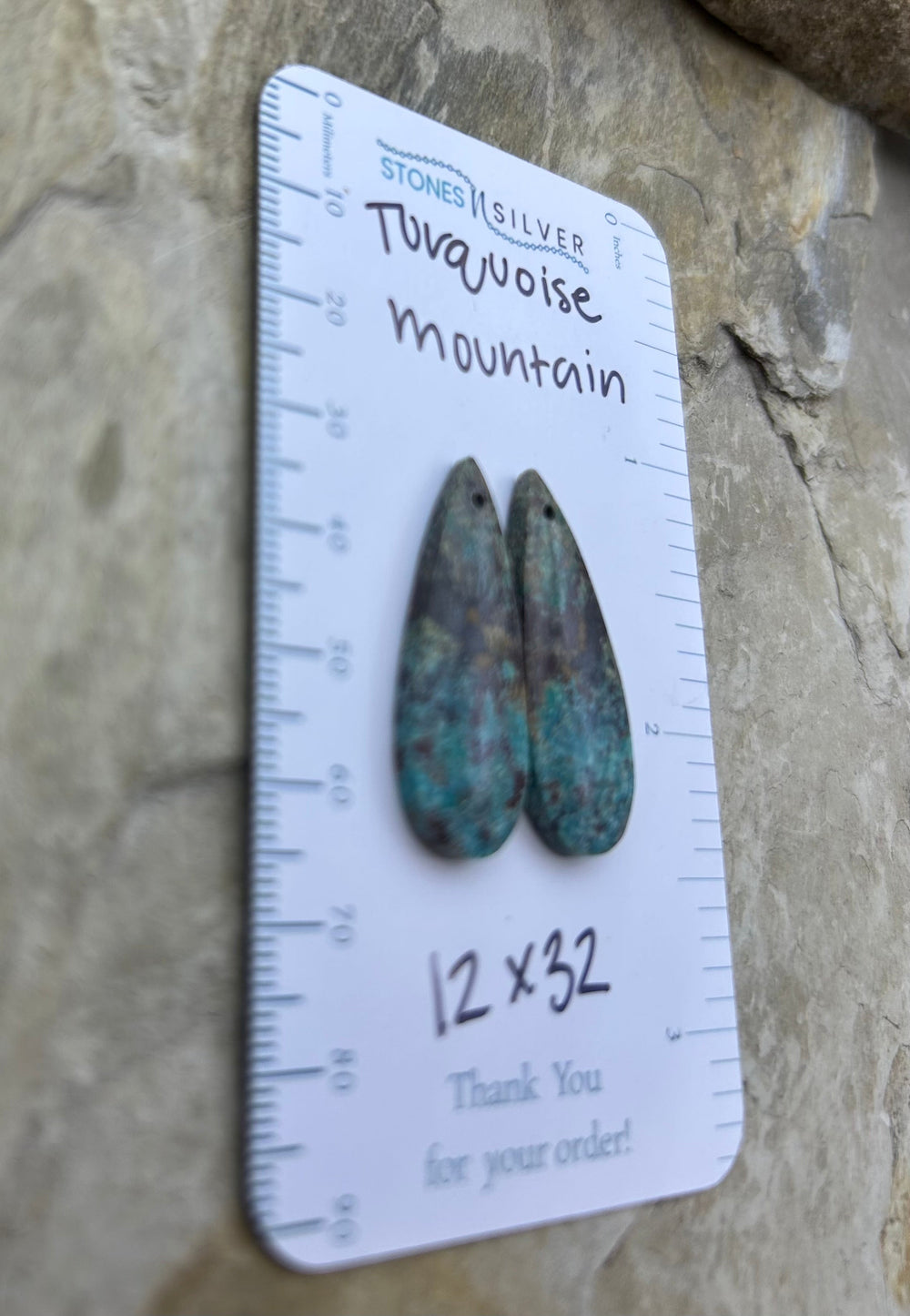 Turquoise Mountain (Arizona) Matching Earring Slab Bead