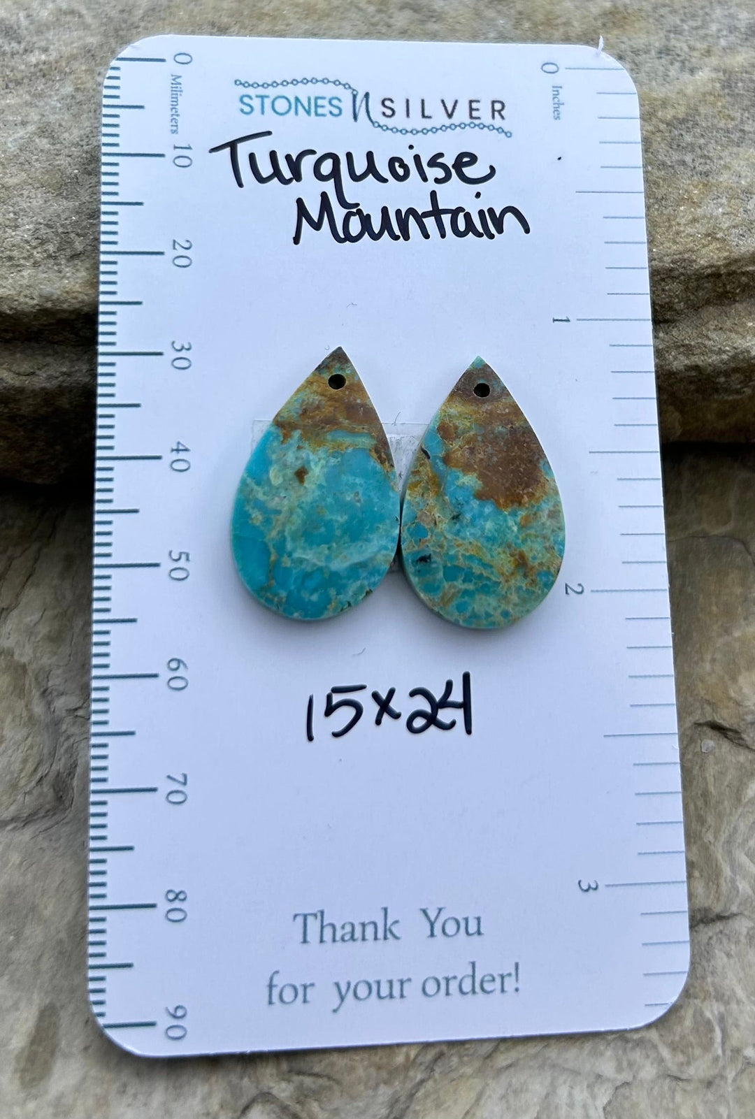 Turquoise Mountain (Arizona) Matching Earring Slab Bead