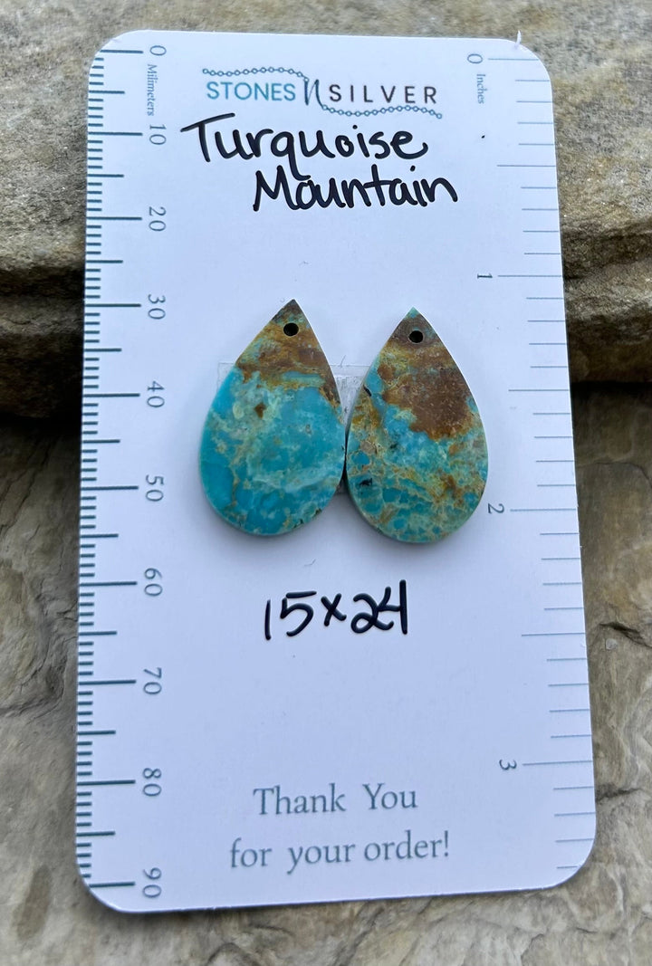 Turquoise Mountain (Arizona) Matching Earring Slab Bead